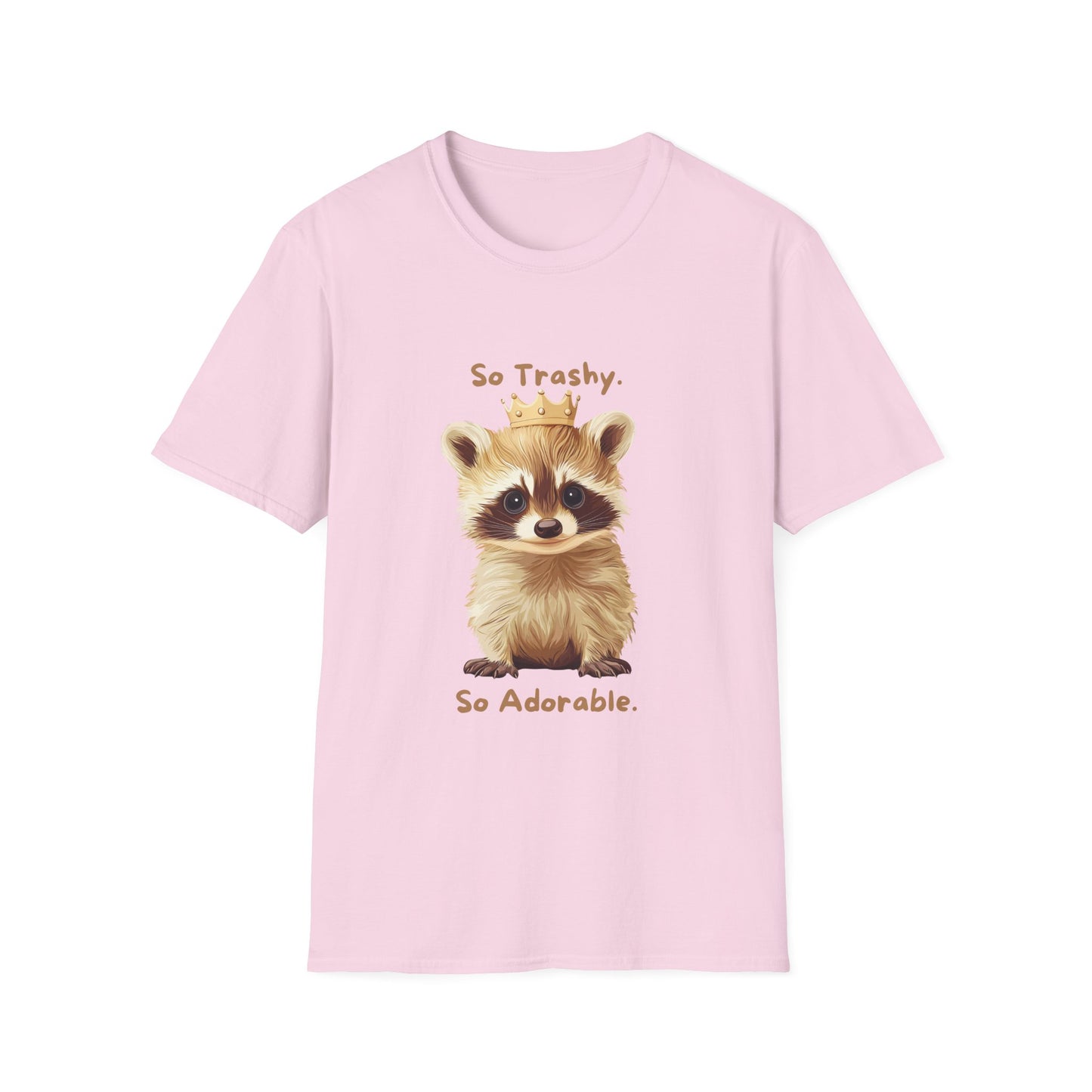 So Trashy So Adorable Raccoon Crown T-Shirt | Cute Animal Pun Unisex Tee