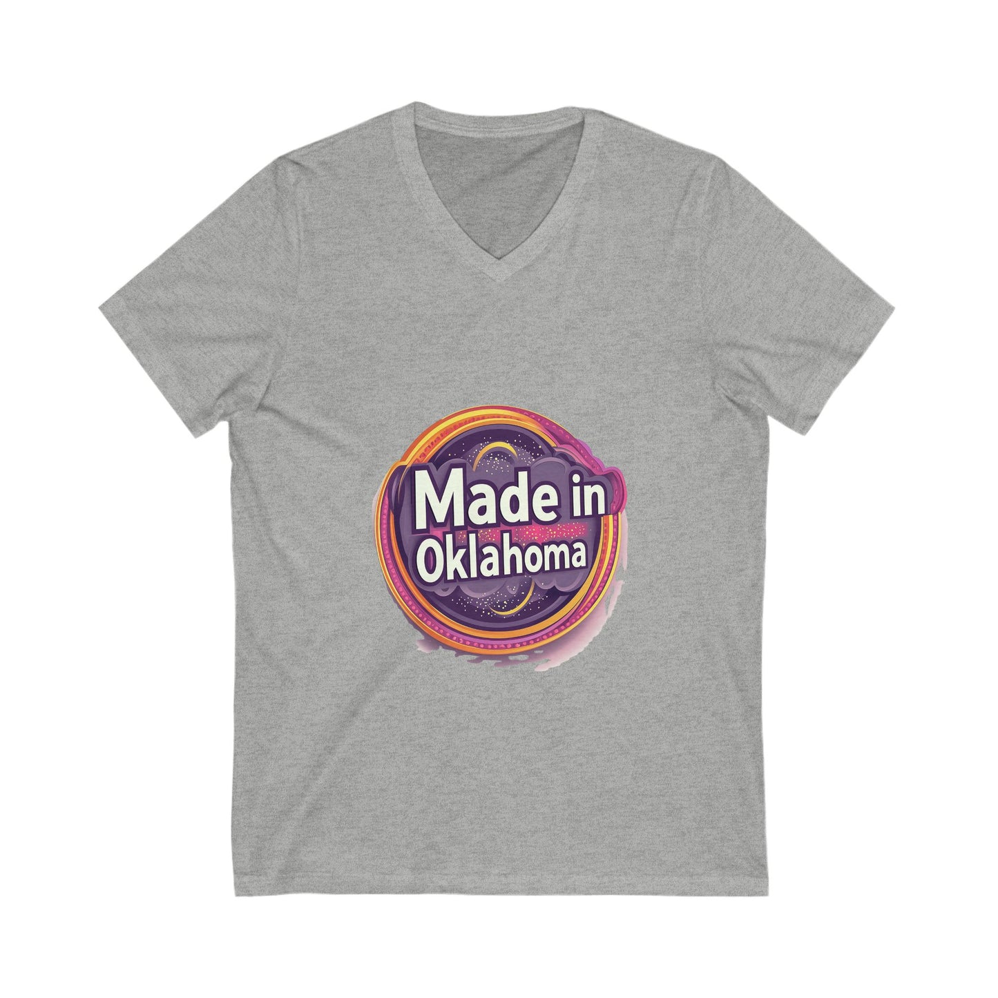 Made in Oklahoma Retro V-Neck T-Shirt | Vintage State Pride Unisex Tee