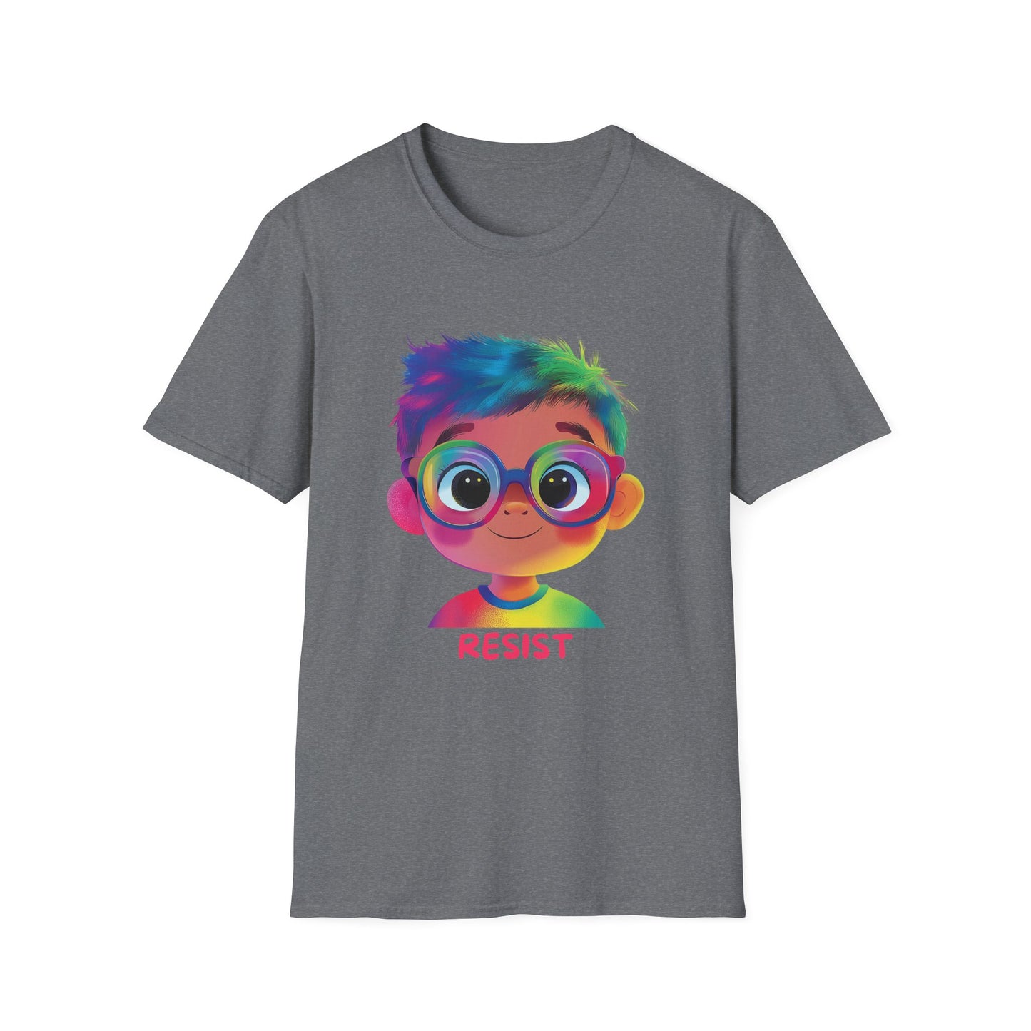 Rainbow Resist Kids T-Shirt | Kawaii Activism Unisex Tee