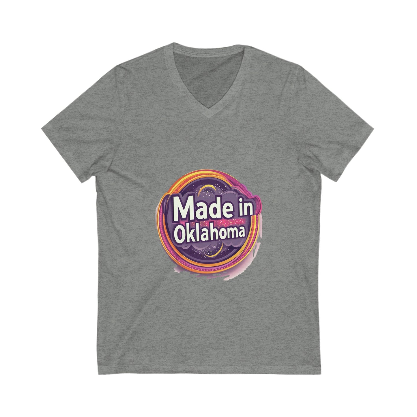 Made in Oklahoma Retro V-Neck T-Shirt | Vintage State Pride Unisex Tee