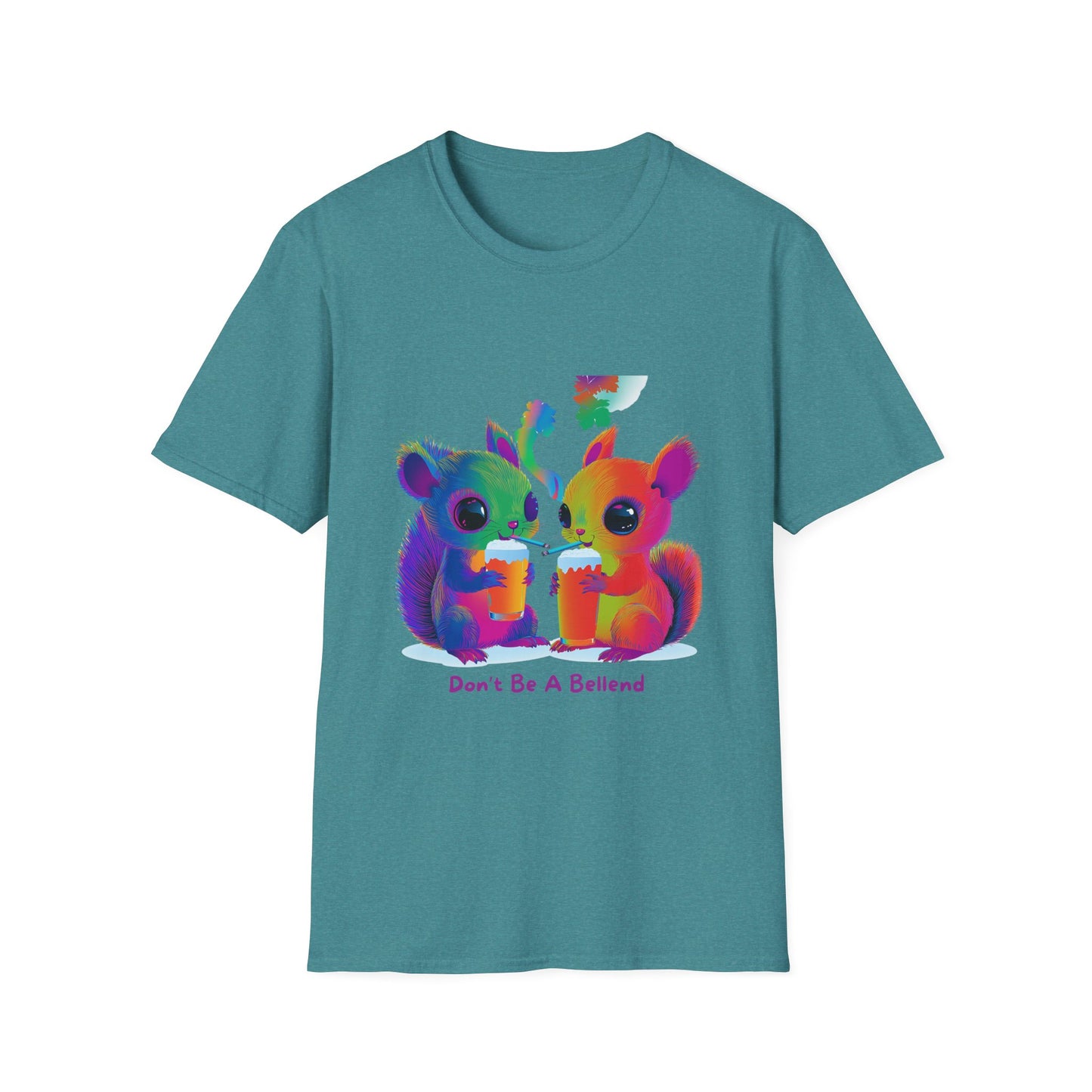 Rainbow Squirrels Don't Be A Bellend T-Shirt | Kawaii Activism