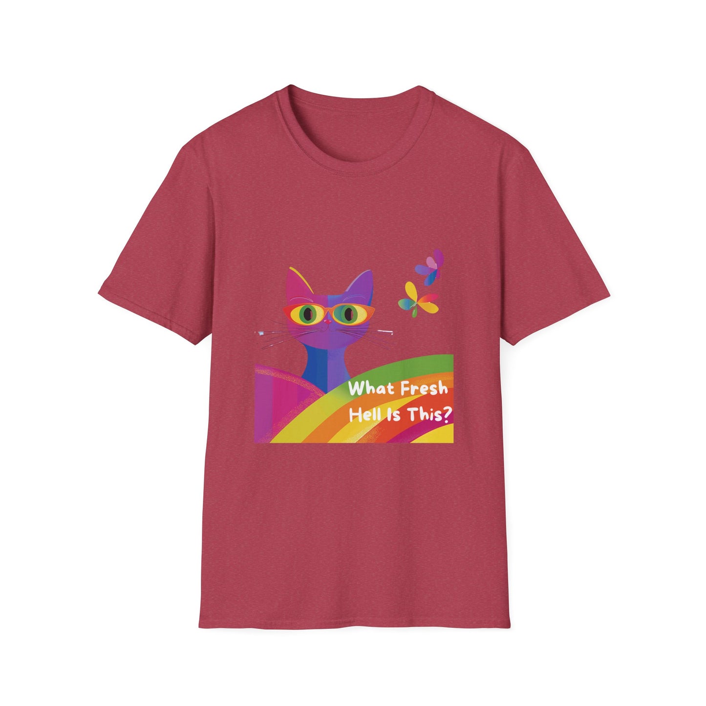 Sassy Rainbow Cat T-Shirt | Kawaii Activist Unisex Tee | Progressive Cat Lover Gift