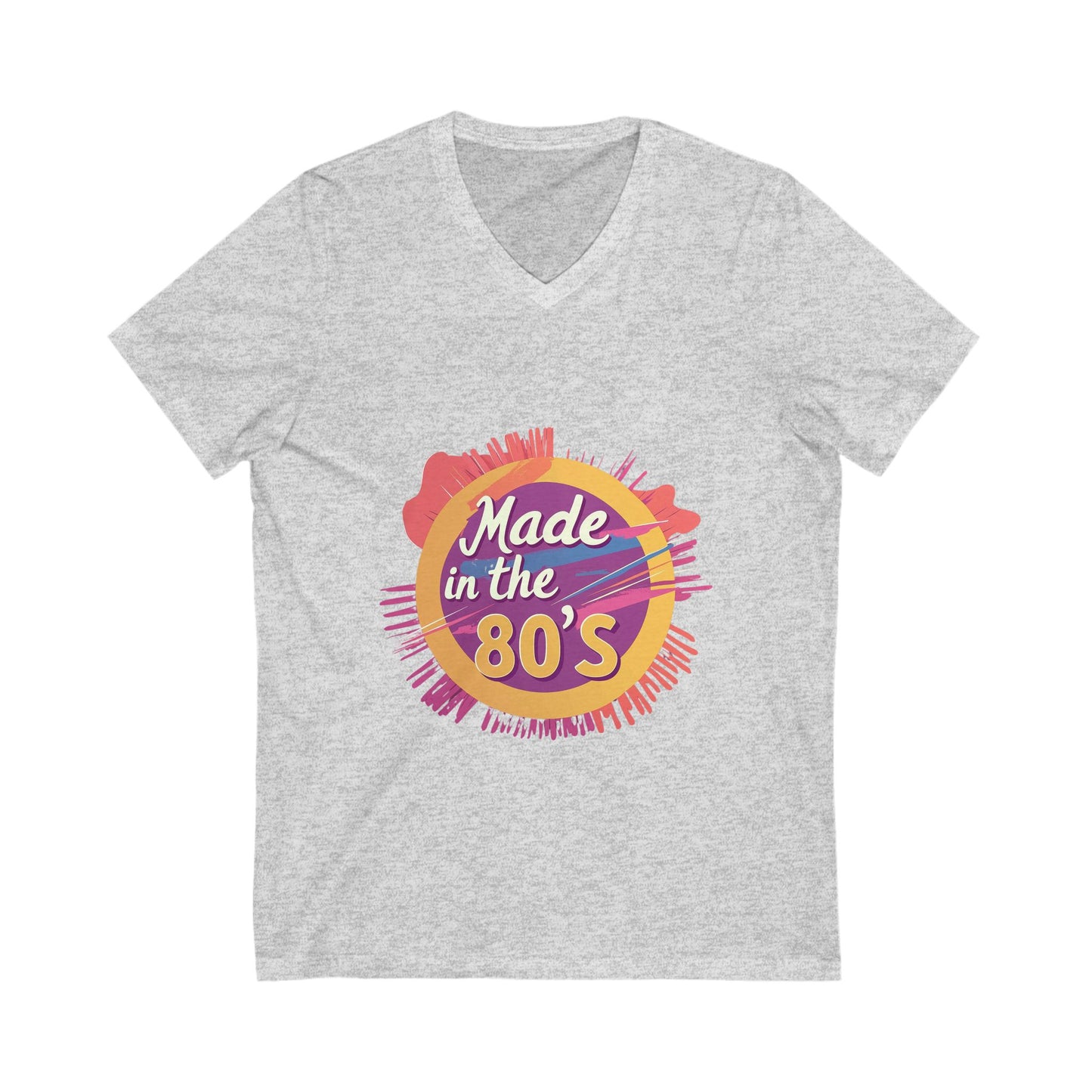 Made in the 80's Retro V-Neck T-Shirt | Vintage Birthday Gift Unisex Tee