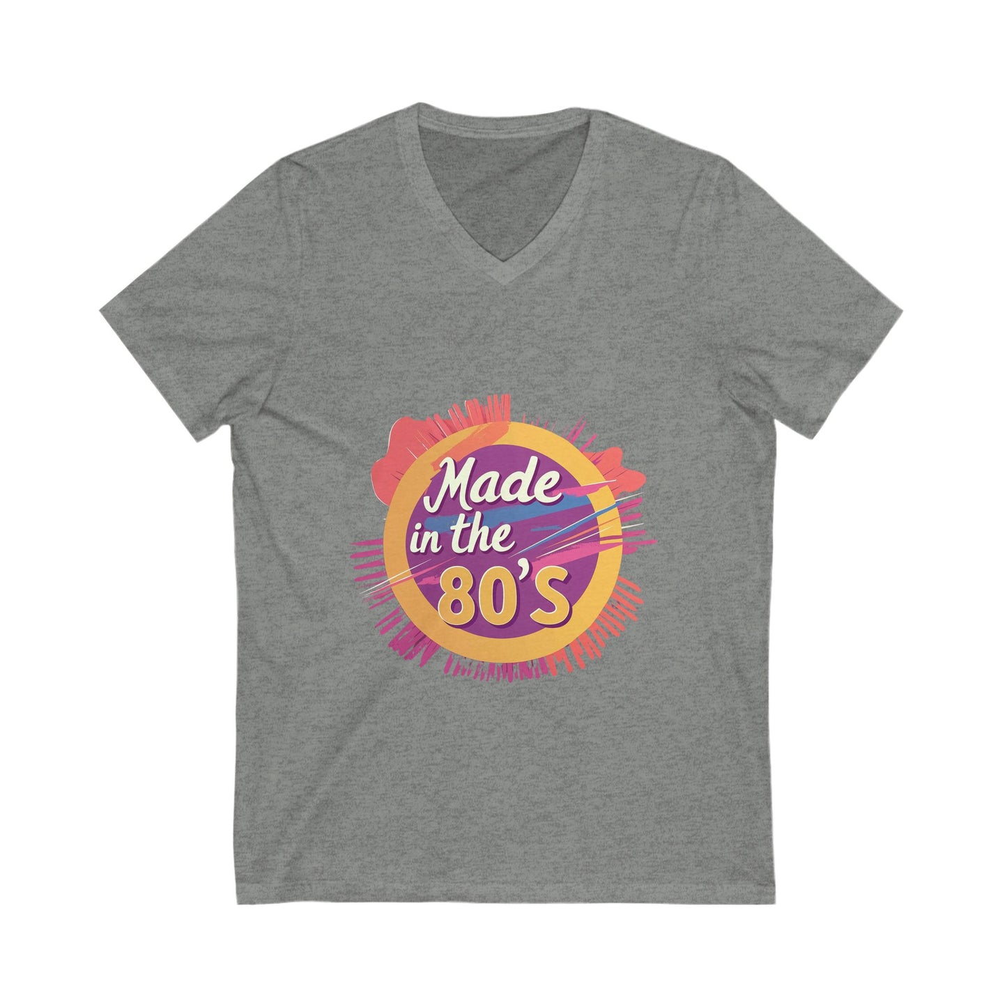 Made in the 80's Retro V-Neck T-Shirt | Vintage Birthday Gift Unisex Tee