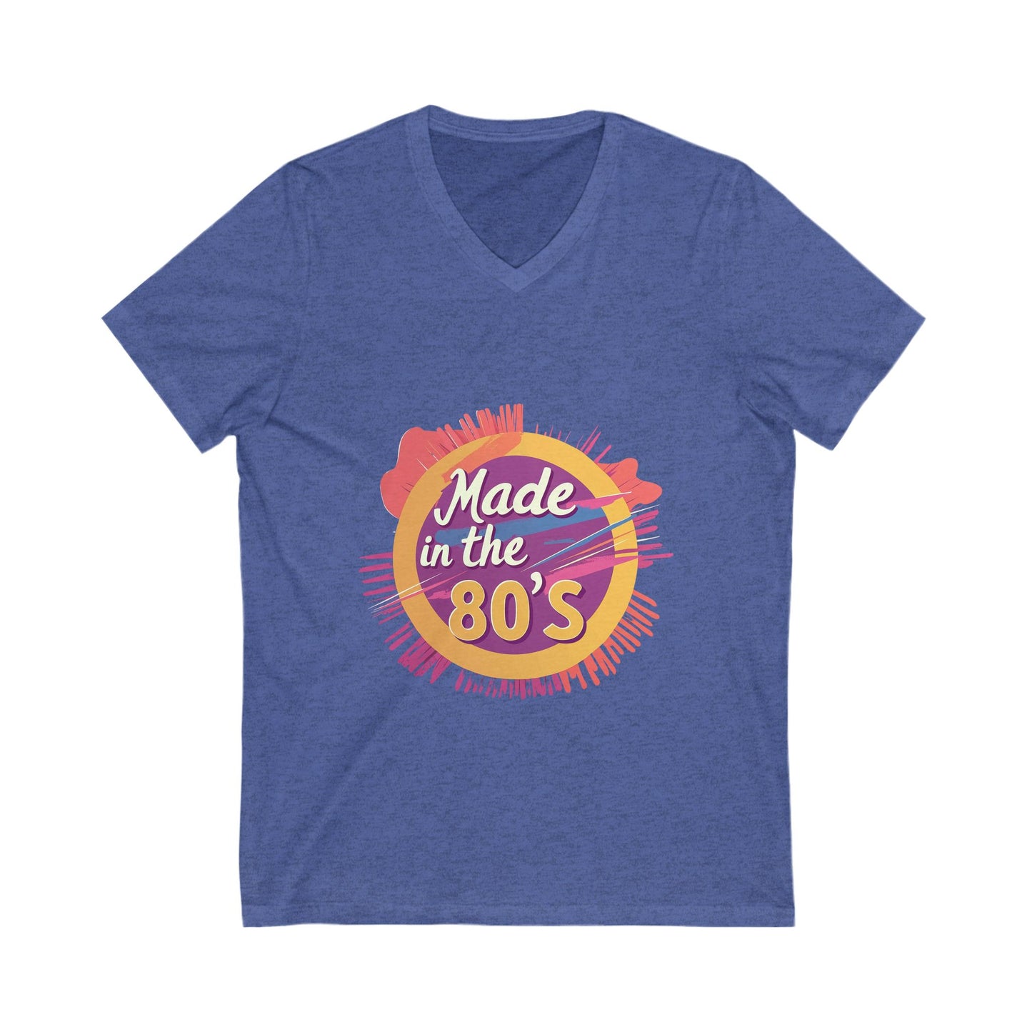Made in the 80's Retro V-Neck T-Shirt | Vintage Birthday Gift Unisex Tee