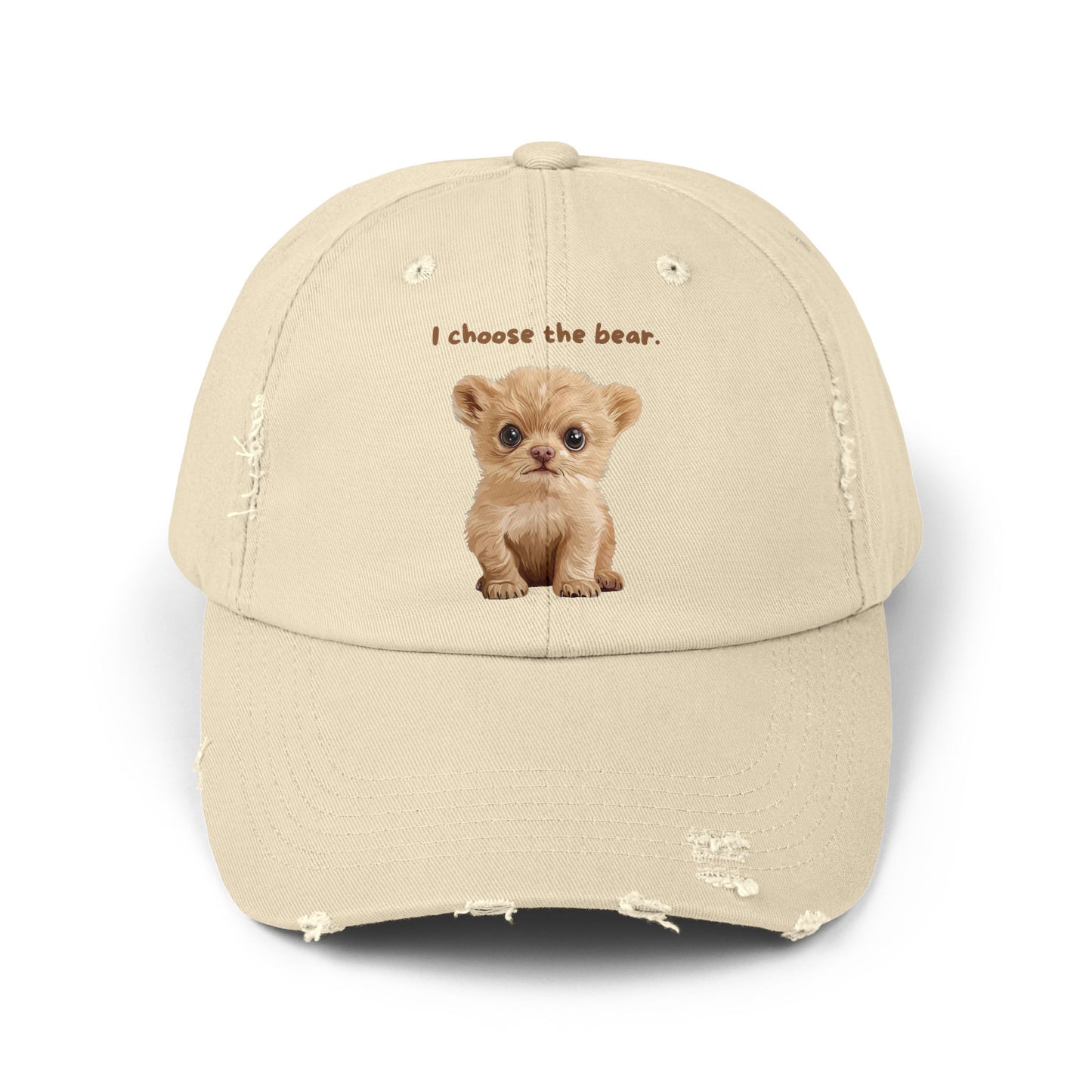 I Choose The Bear Distressed Dad Hat | Cute Baseball Cap