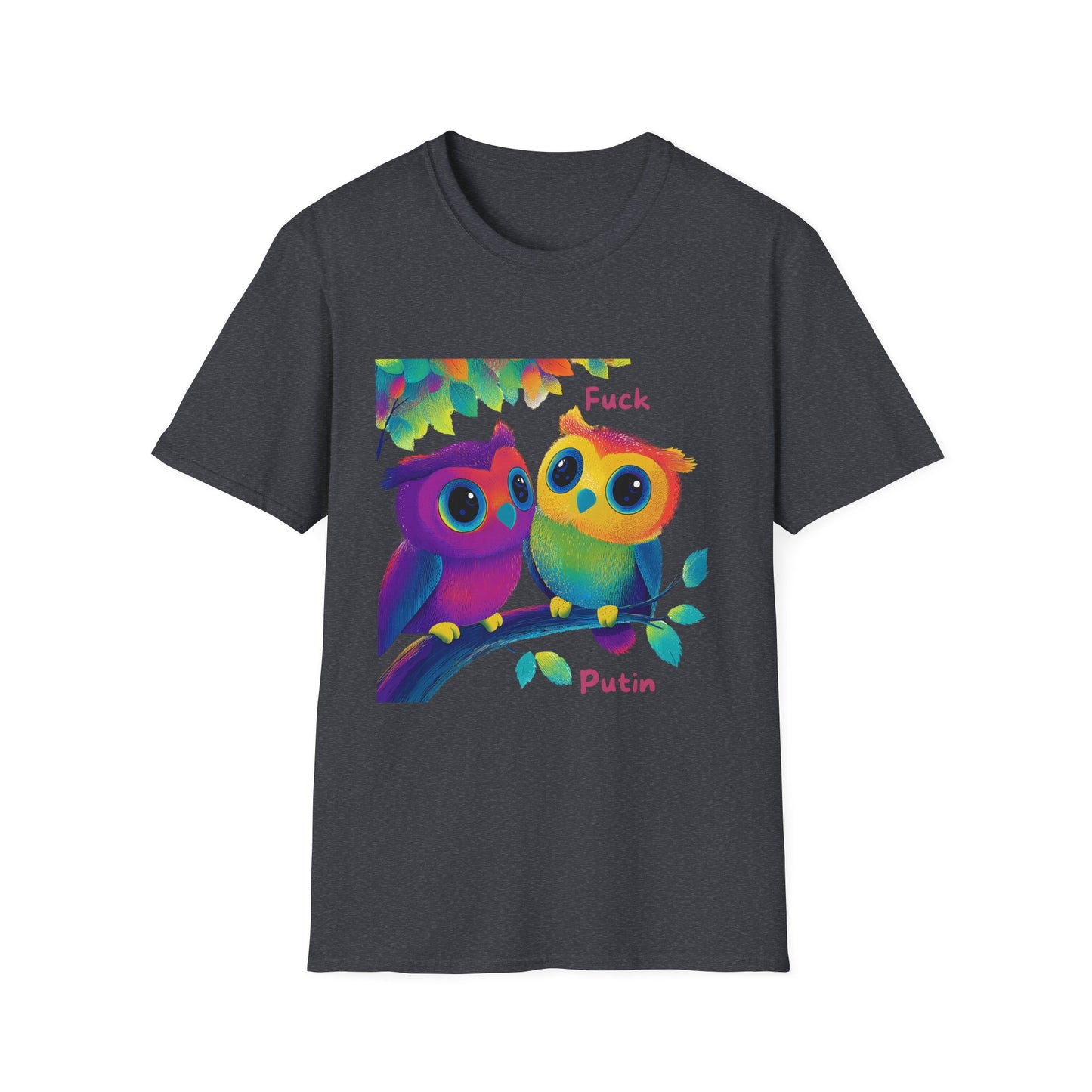 Colorful Owls Political Statement T-Shirt | Kawaii Activist Apparel