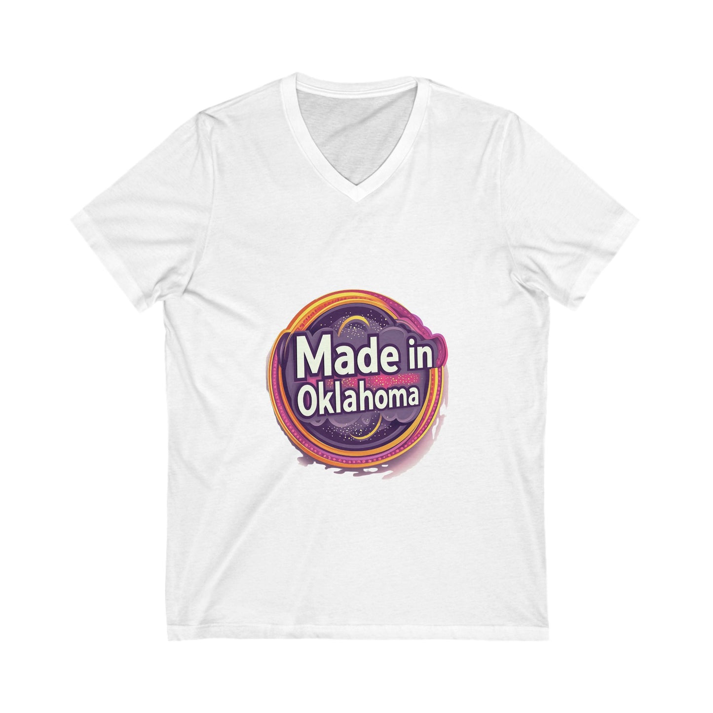 Made in Oklahoma Retro V-Neck T-Shirt | Vintage State Pride Unisex Tee