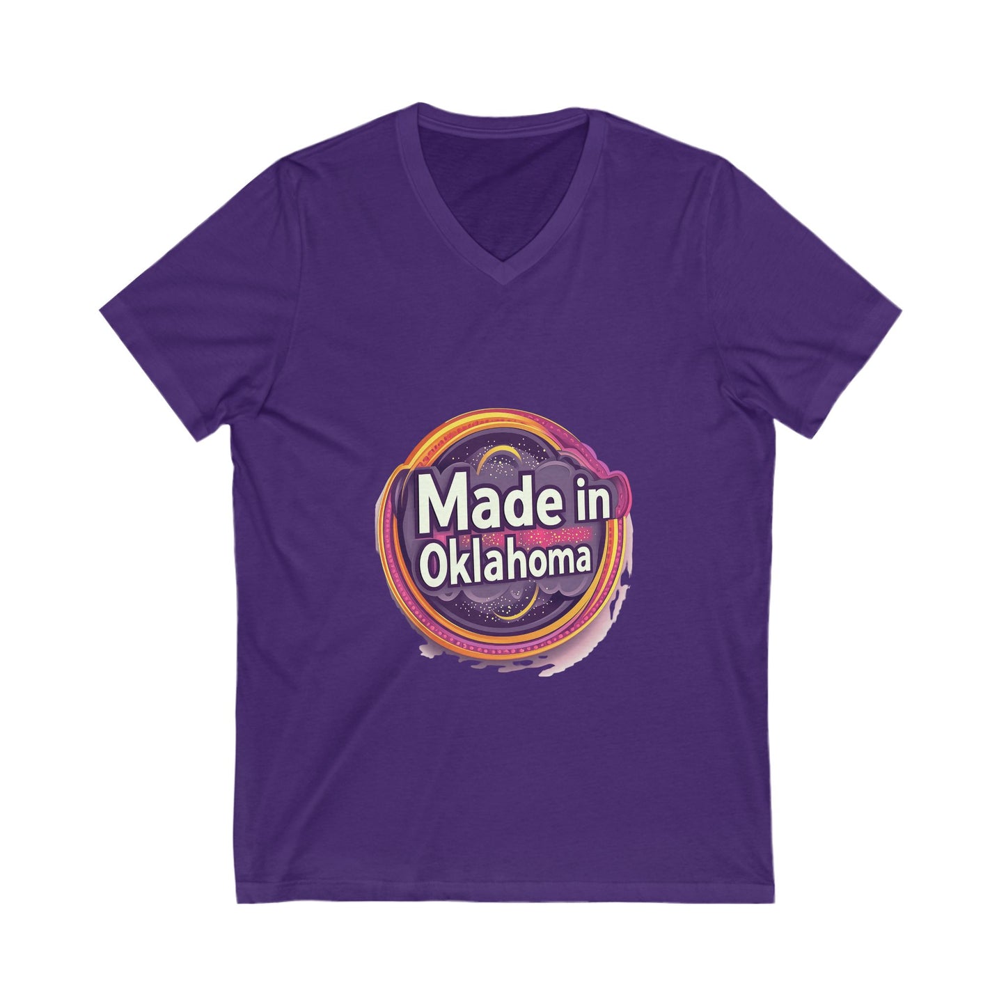Made in Oklahoma Retro V-Neck T-Shirt | Vintage State Pride Unisex Tee