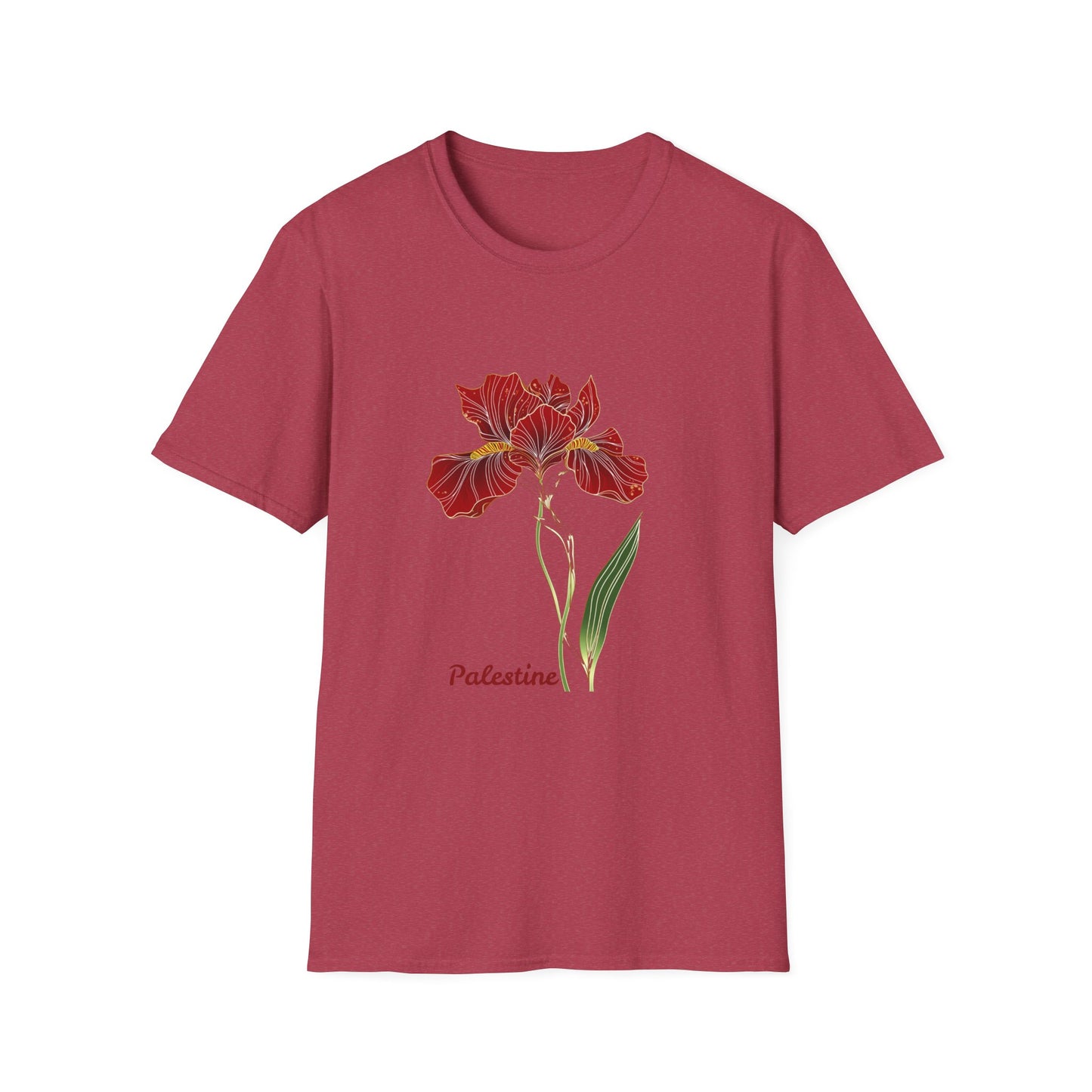Palestine Iris Flower Unisex T-Shirt | Solidarity Cotton Tee