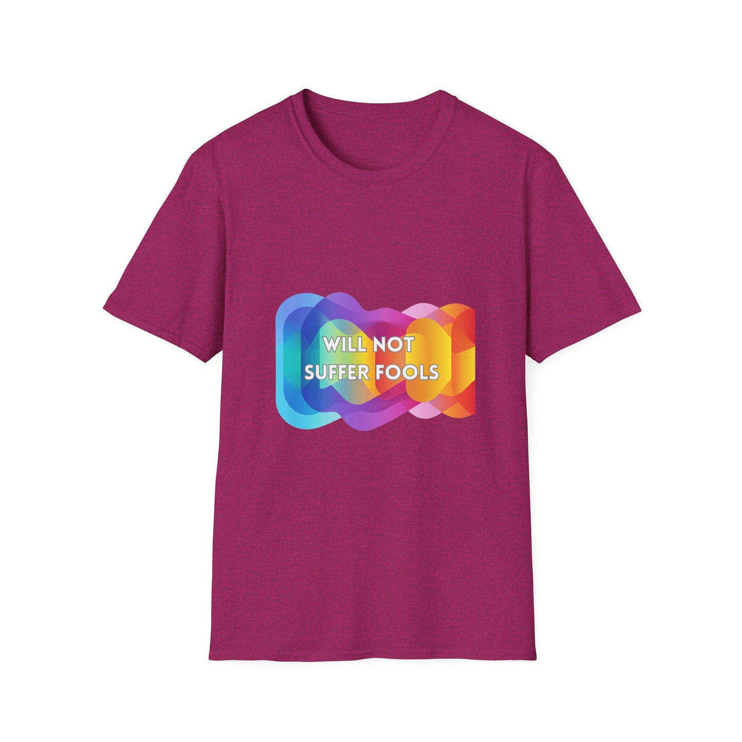 Will Not Suffer Fools Rainbow Gradient T-Shirt | Activist Statement Tee