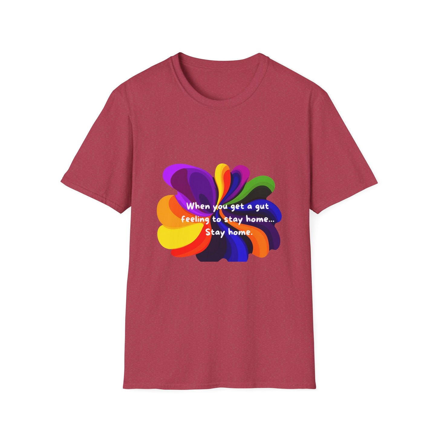 Rainbow Petal Self-Care T-Shirt | Stay Home Mental Health Tee