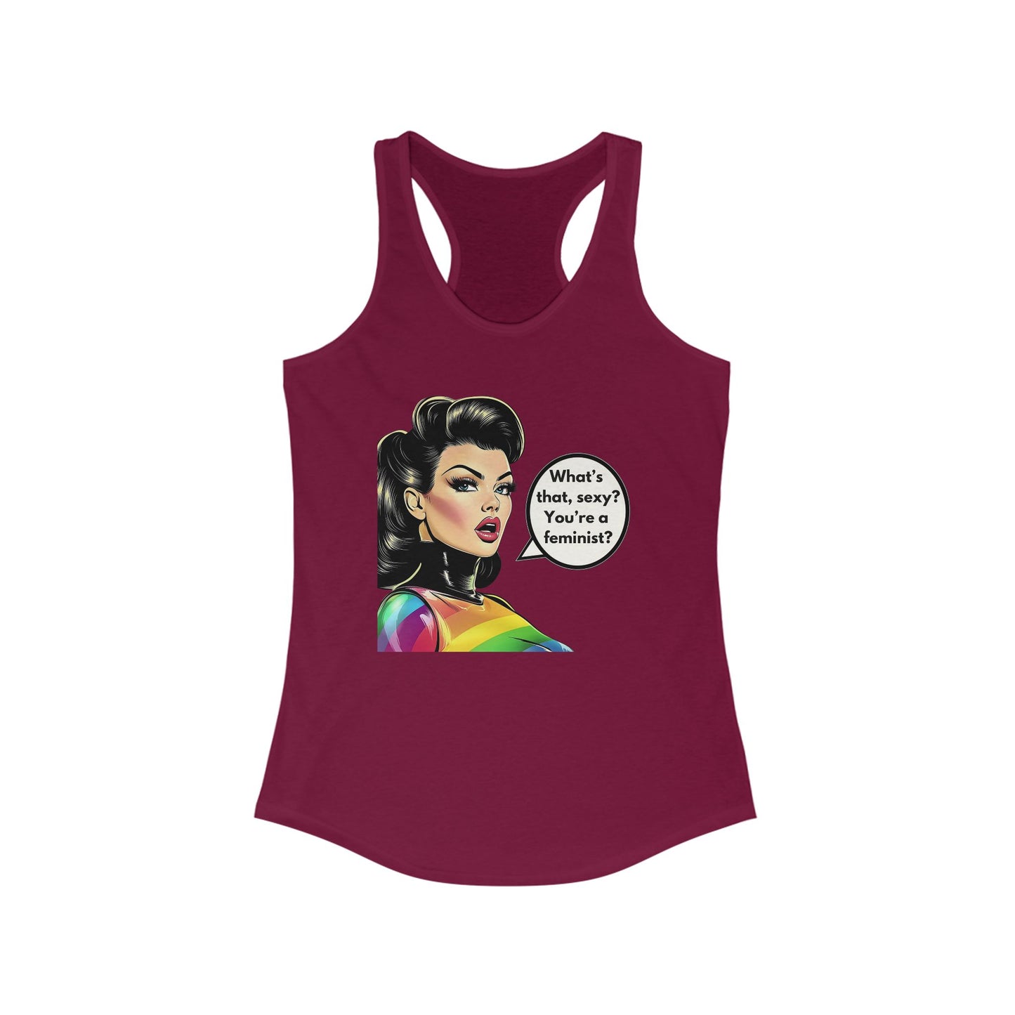 Feminist Pride Retro Racerback Tank | LGBTQ+ Empowerment Tee