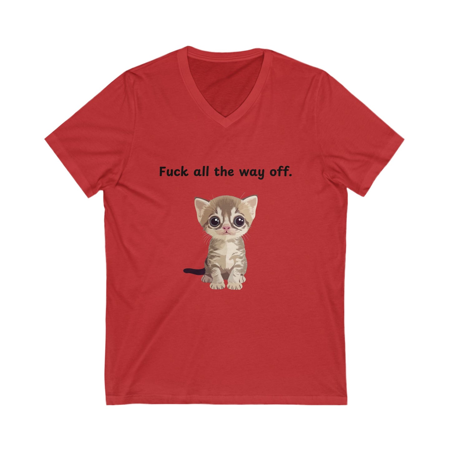 Sassy Cat V-Neck T-Shirt | Cute Kitten Attitude | Unisex Funny Pet Tee