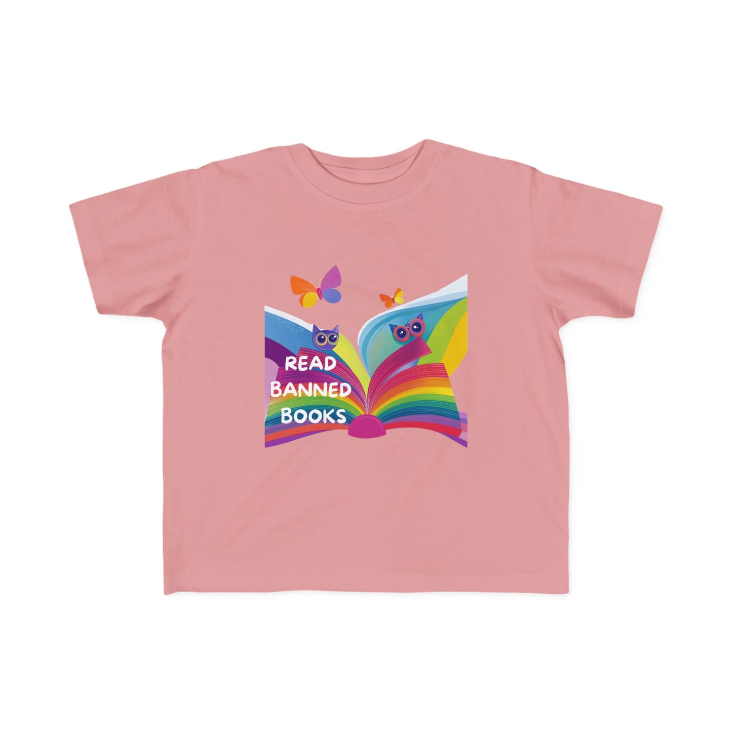 Kawaii Rainbow Book T-Shirt | Kids Reading Activist Tee | Banned Books Pride Youth Top