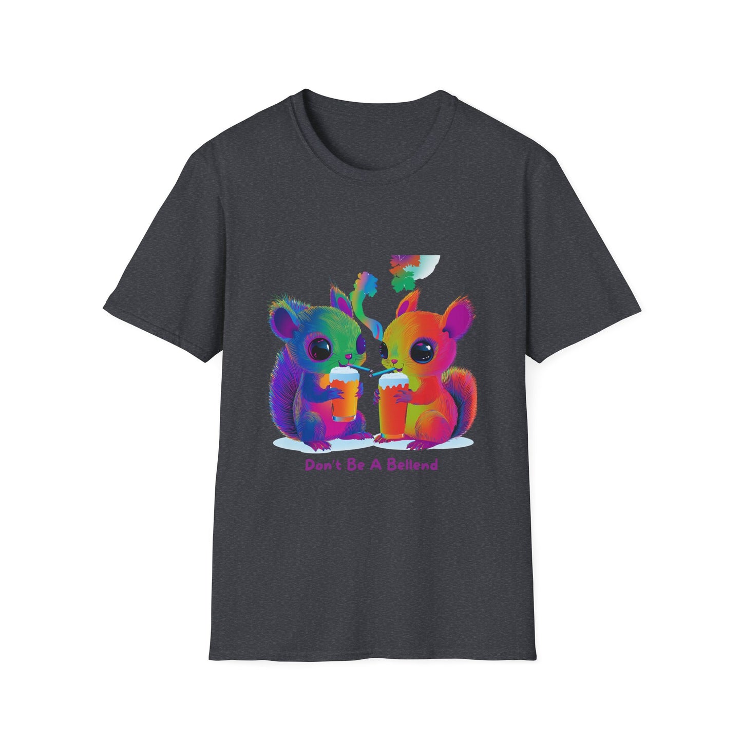 Rainbow Squirrels Don't Be A Bellend T-Shirt | Kawaii Activism