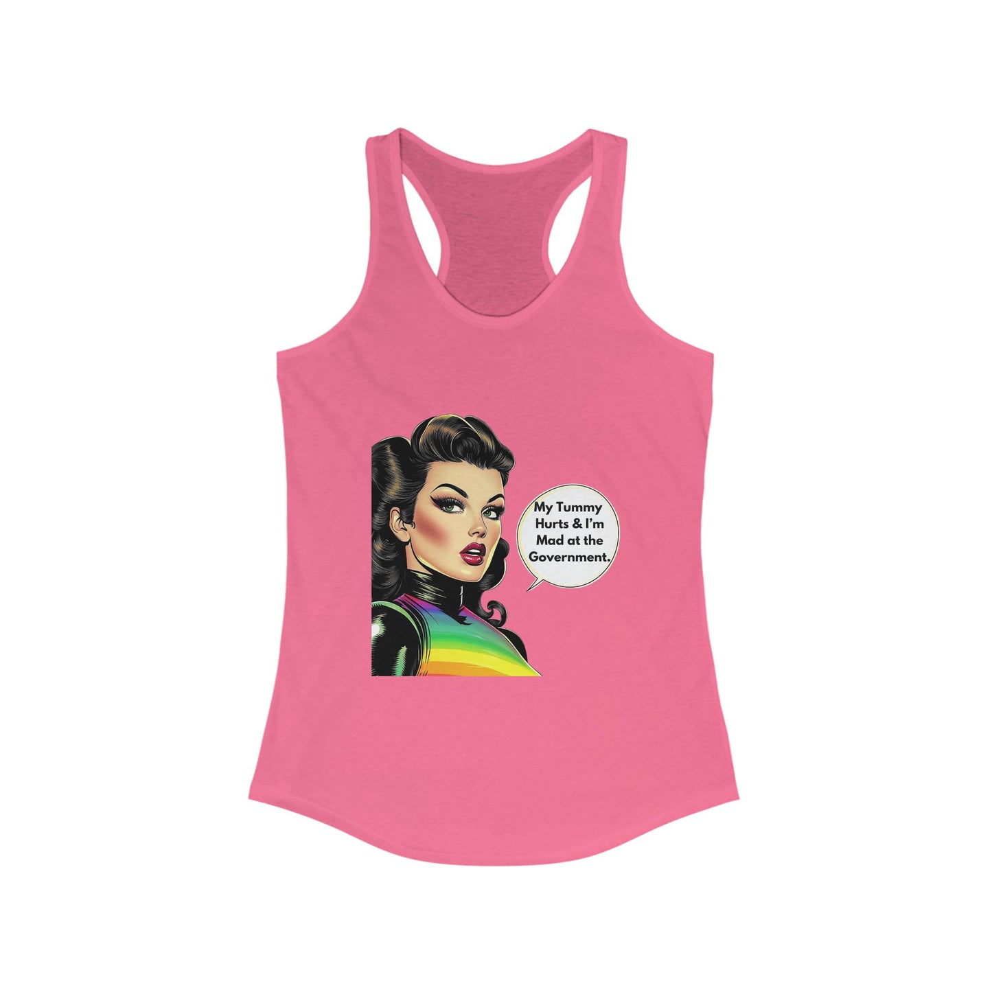 Feminist Resistance Pin-Up Tank | Retro Political Statement Racerback
