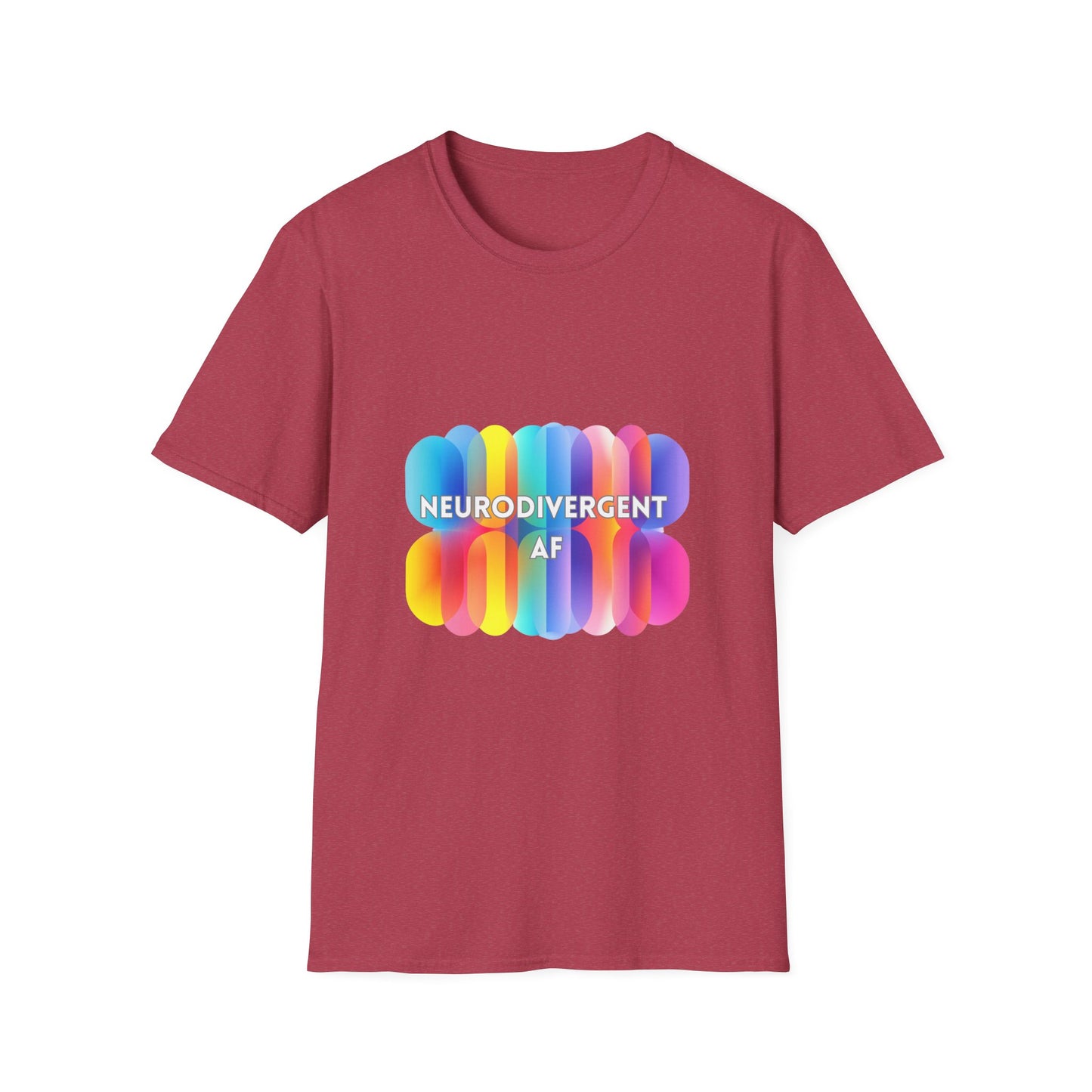 Neurodivergent AF Rainbow T-Shirt | LGBTQ+ Pride Neurodiversity Tee