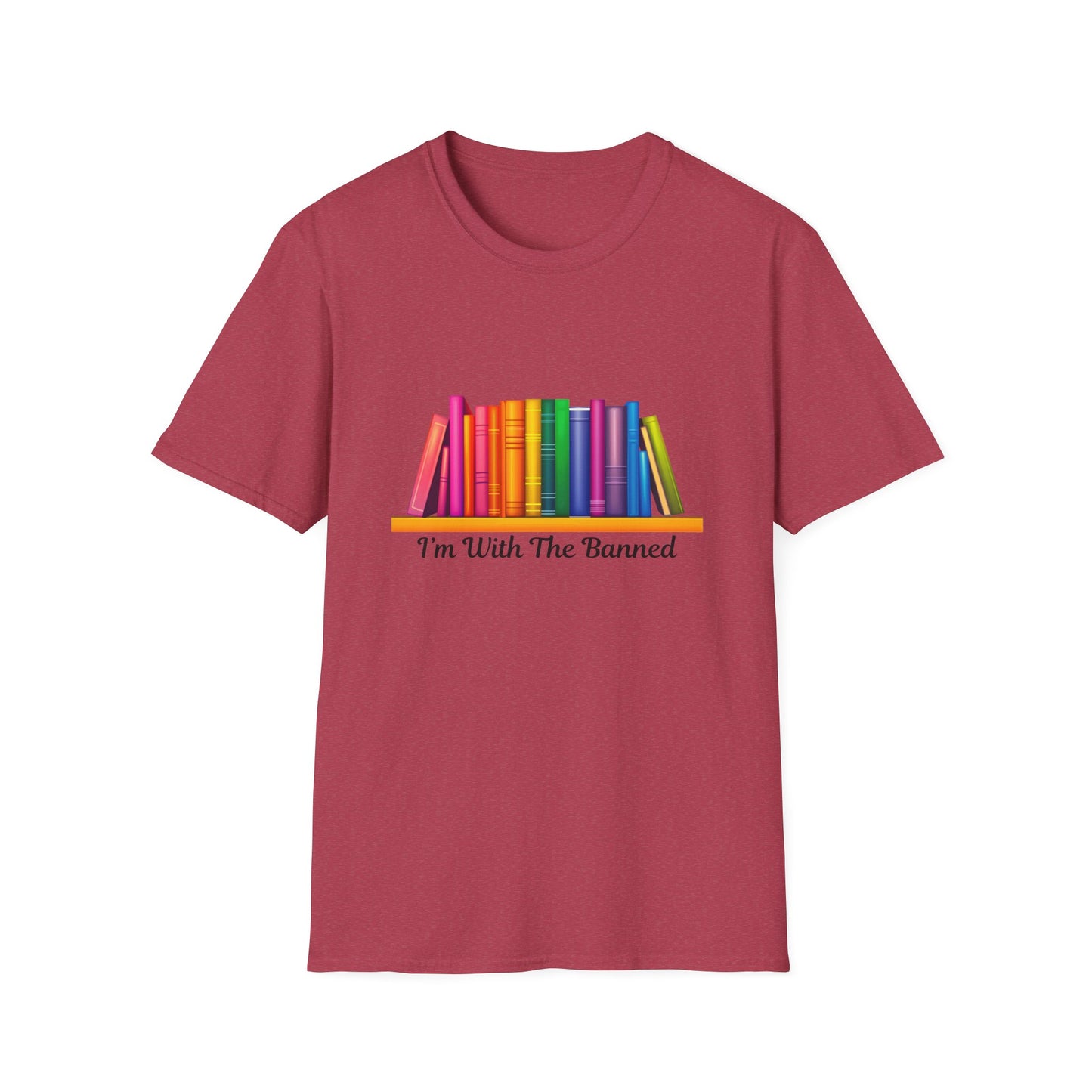 I'm With The Banned Books Rainbow T-Shirt | Literary Activism Tee