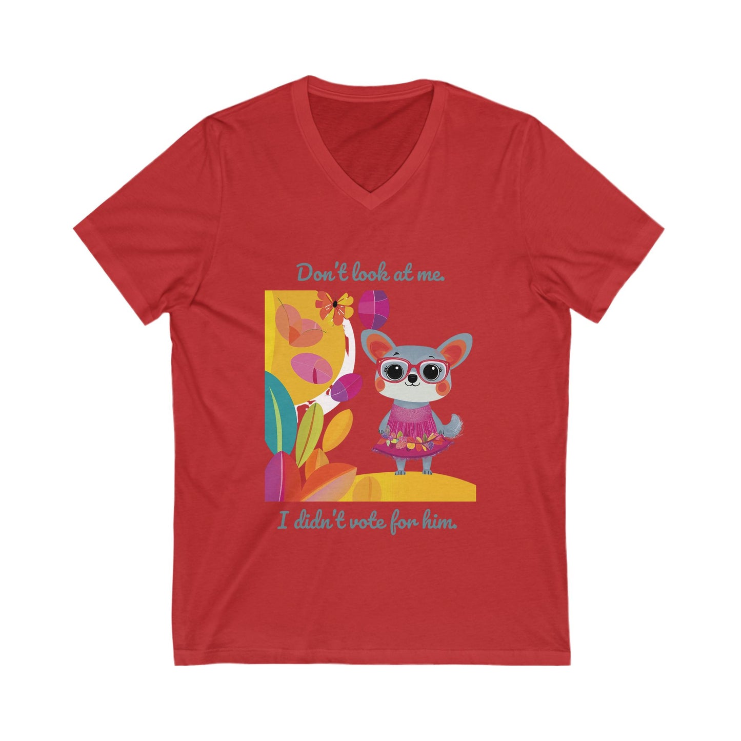 Kawaii Cat Resistance V-Neck | Cute Political Statement Shirt | Unisex Activist Tee