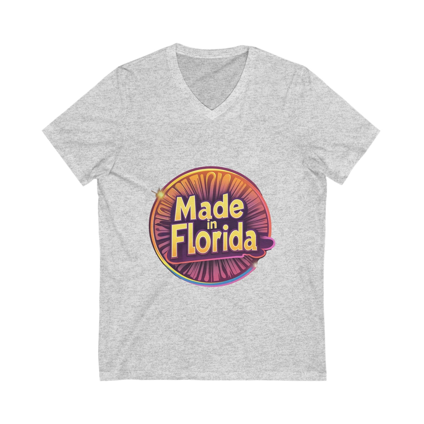 Made in Florida Retro V-Neck T-Shirt | Vintage State Pride Unisex Tee