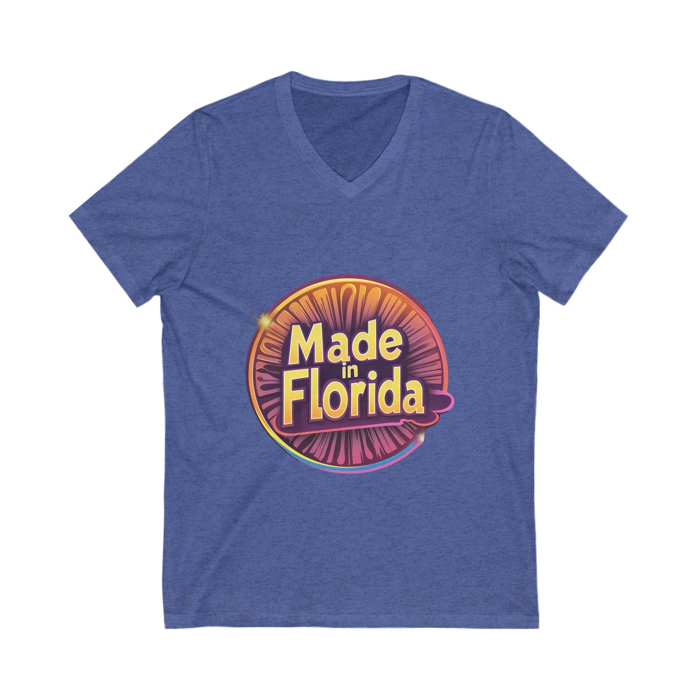 Made in Florida Retro V-Neck T-Shirt | Vintage State Pride Unisex Tee