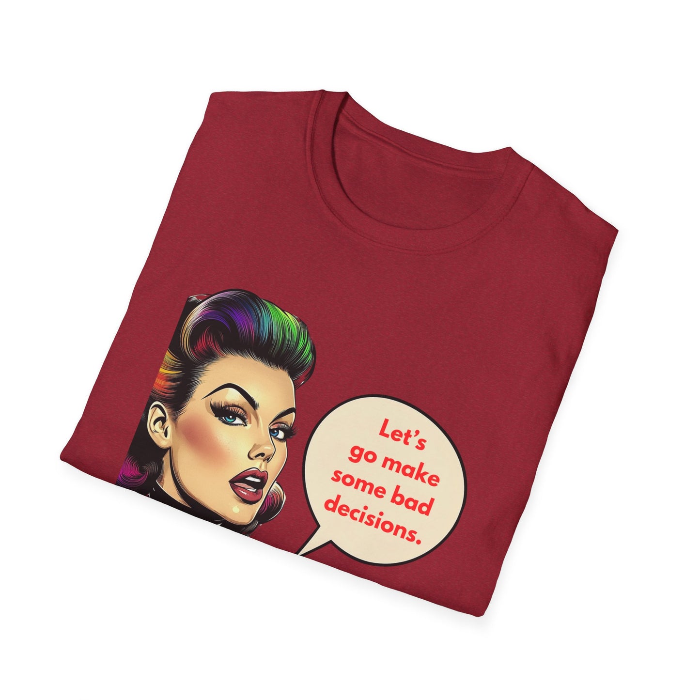 Bad Decisions Rainbow Punk T-Shirt | Retro Vintage Unisex Tee