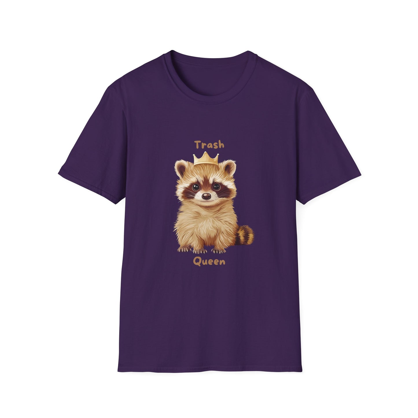 Trash Queen Raccoon T-Shirt | Cute Kawaii Animal Crown Unisex Tee