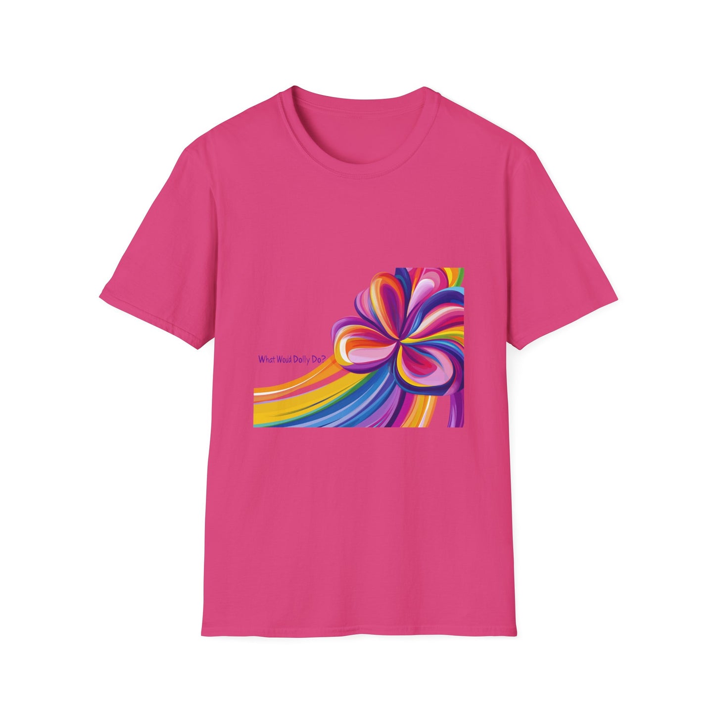 What Would Dolly Do Rainbow Flower T-Shirt | LGBTQ+ Pride Unisex Tee | Country Music Fan Gift