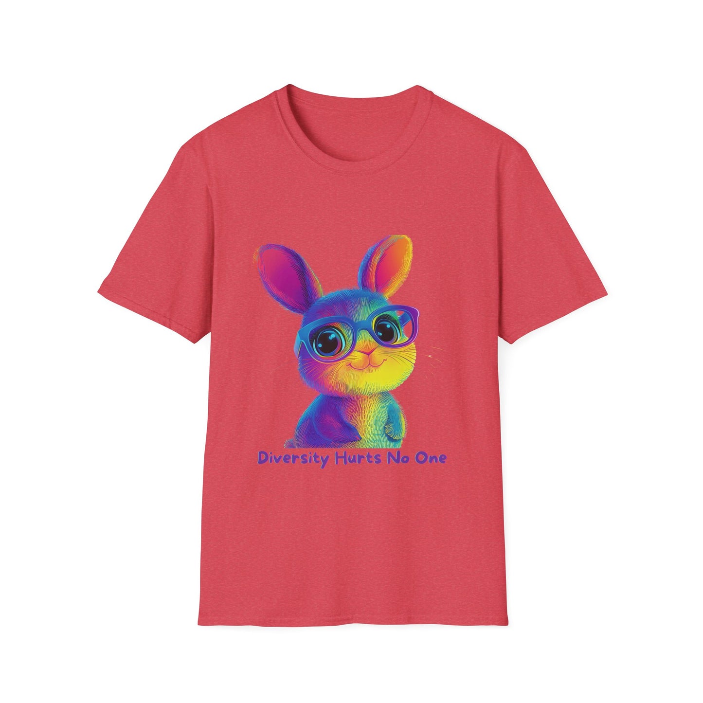 Rainbow Bunny Diversity T-Shirt | Inclusive Kawaii Unisex Tee
