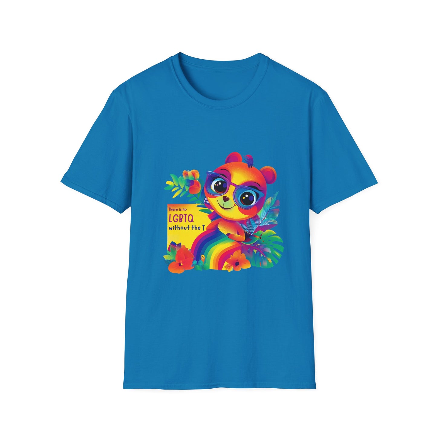 Kawaii Trans Pride Panda Rainbow T-Shirt | LGBTQ+ Cute Positive Message Tee