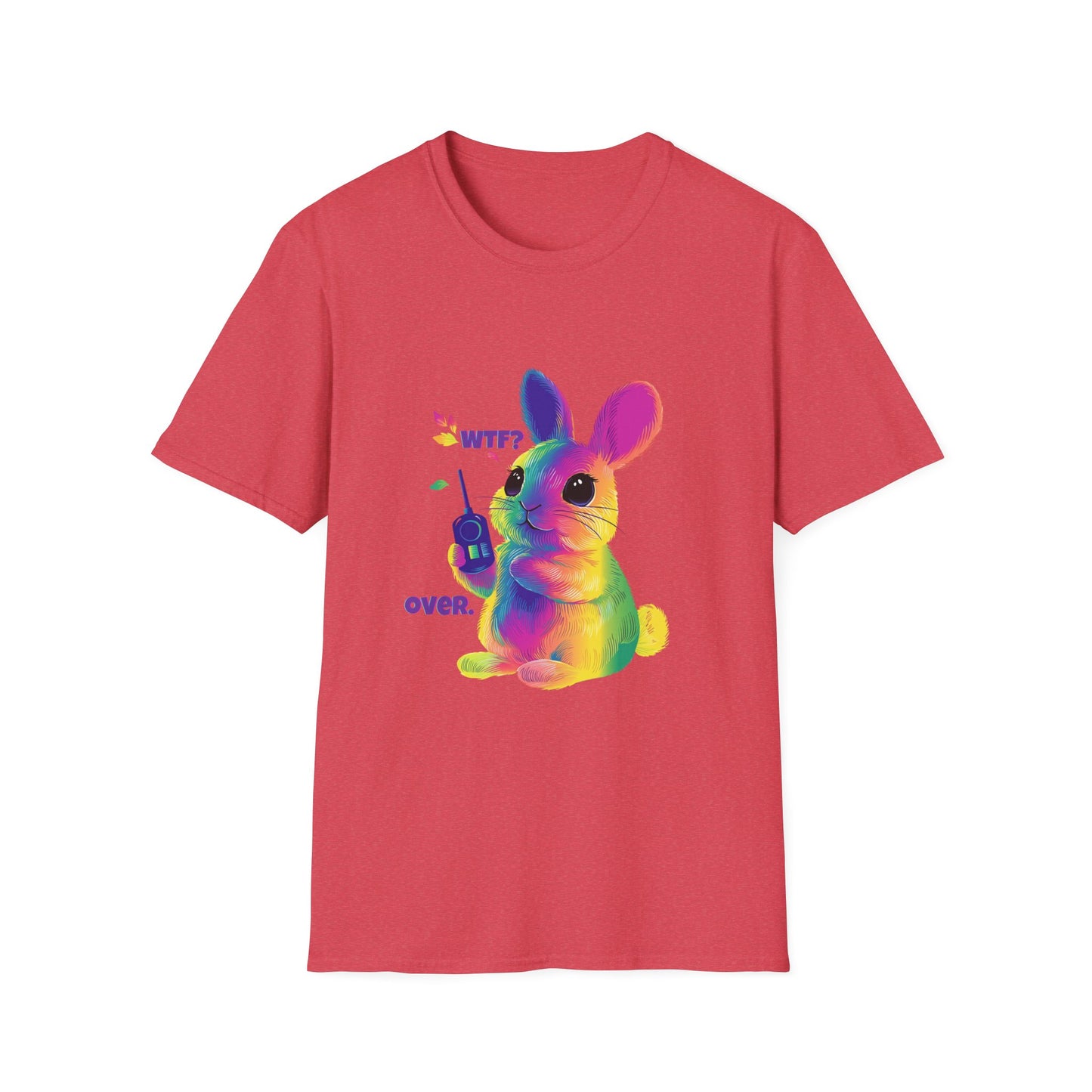 Rainbow Bunny WTF? OVER. Protest T-Shirt | Cute Activist Tee