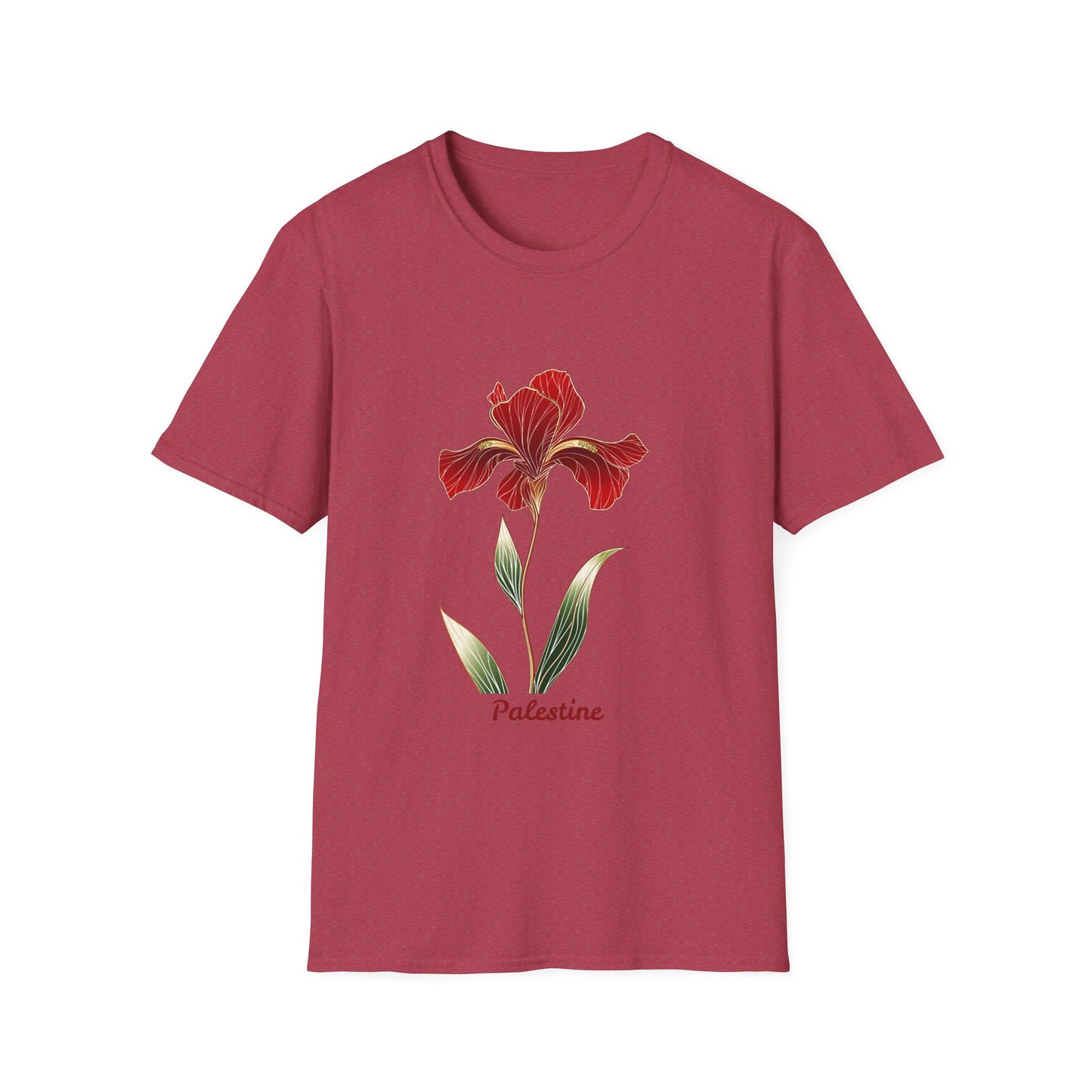 Palestine Iris Flower Unisex T-Shirt | Solidarity Cotton Tee