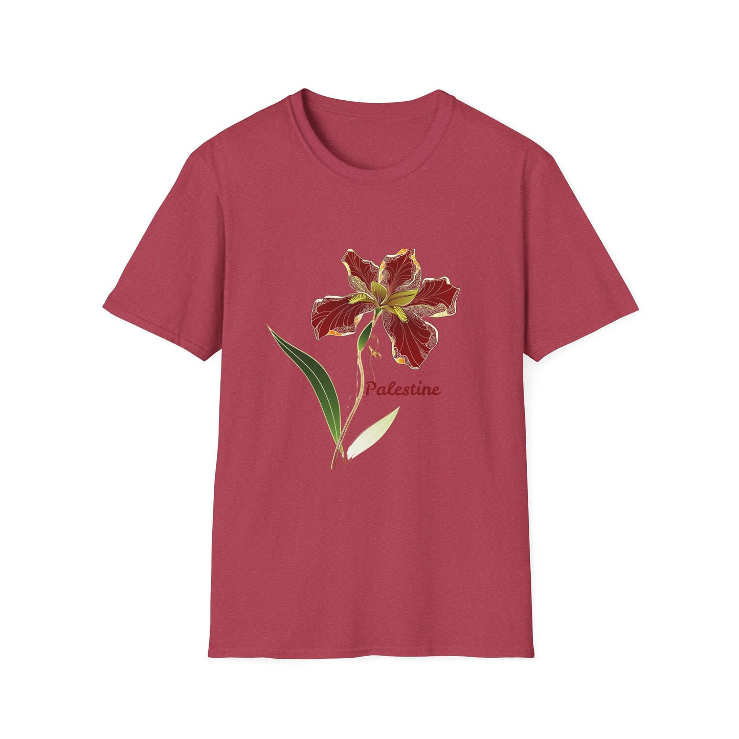 Palestine Iris Flower Unisex T-Shirt | Solidarity Cotton Tee