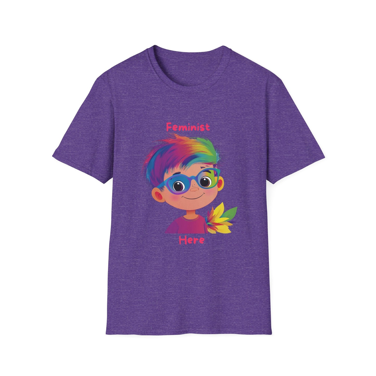 Rainbow Hair Feminist Hero Unisex T-Shirt | Kawaii Activism