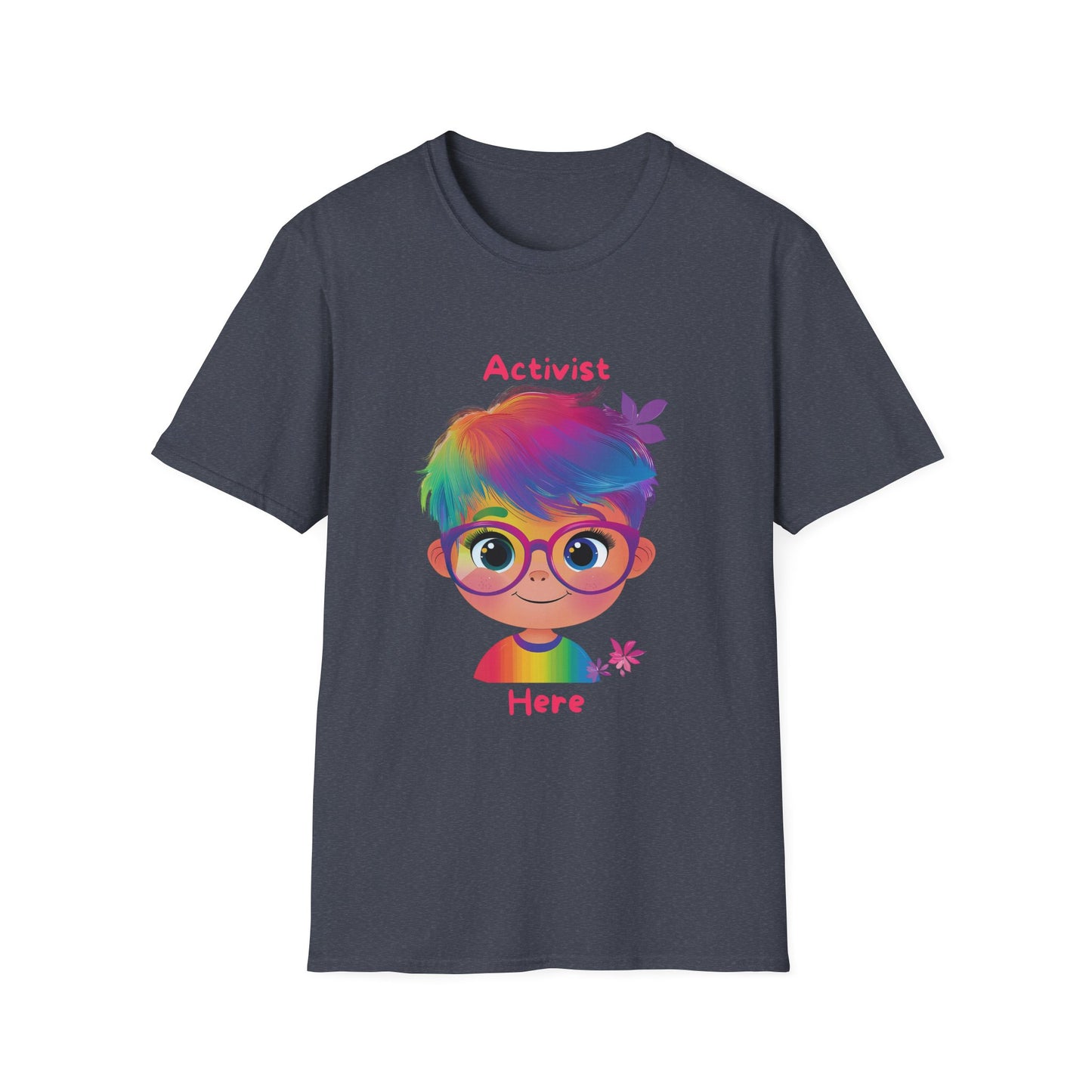 Kawaii Activist Rainbow Hair T-Shirt | Cute Protest Tee