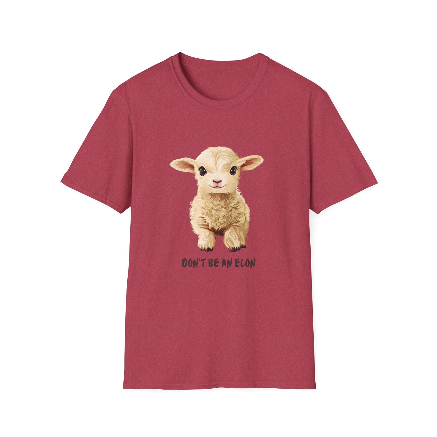 Cute Baby Lamb Activism T-Shirt | Don't Be An Elon | Kawaii Protest Unisex Tee