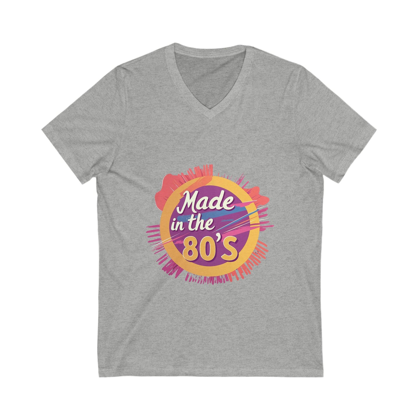 Made in the 80's Retro V-Neck T-Shirt | Vintage Birthday Gift Unisex Tee