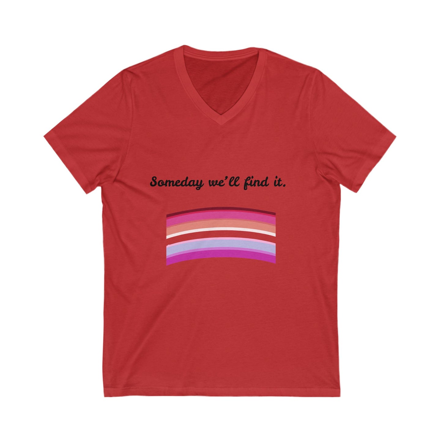 Rainbow Hope V-Neck Tee | Inspirational Pride Message | Unisex Soft Cotton Shirt