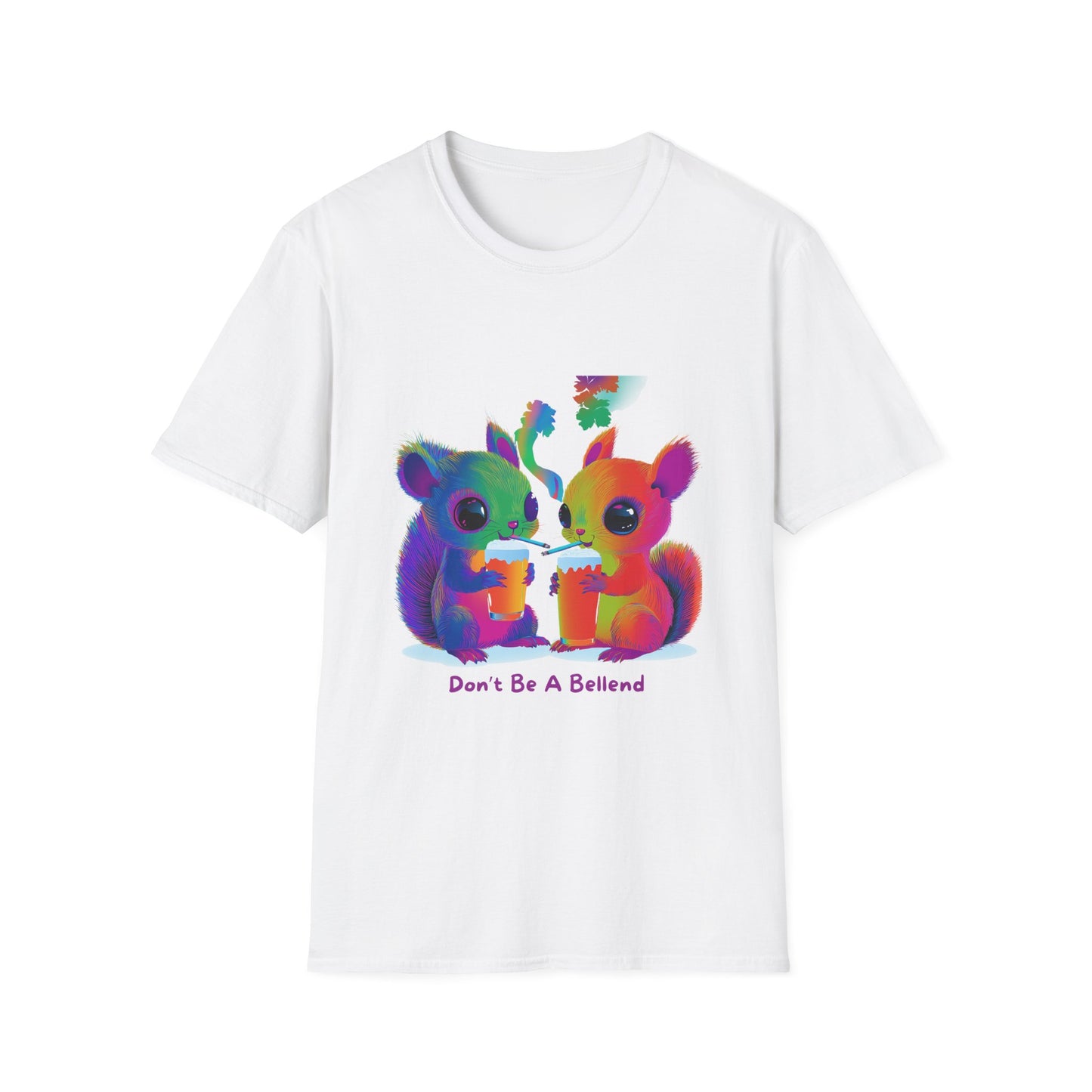 Rainbow Squirrels Don't Be A Bellend T-Shirt | Kawaii Activism