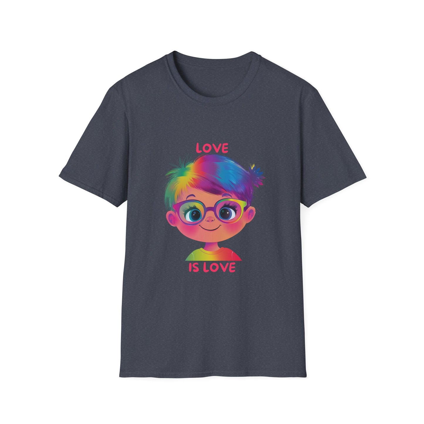 Love Is Love Rainbow Hair Kawaii Character T-Shirt