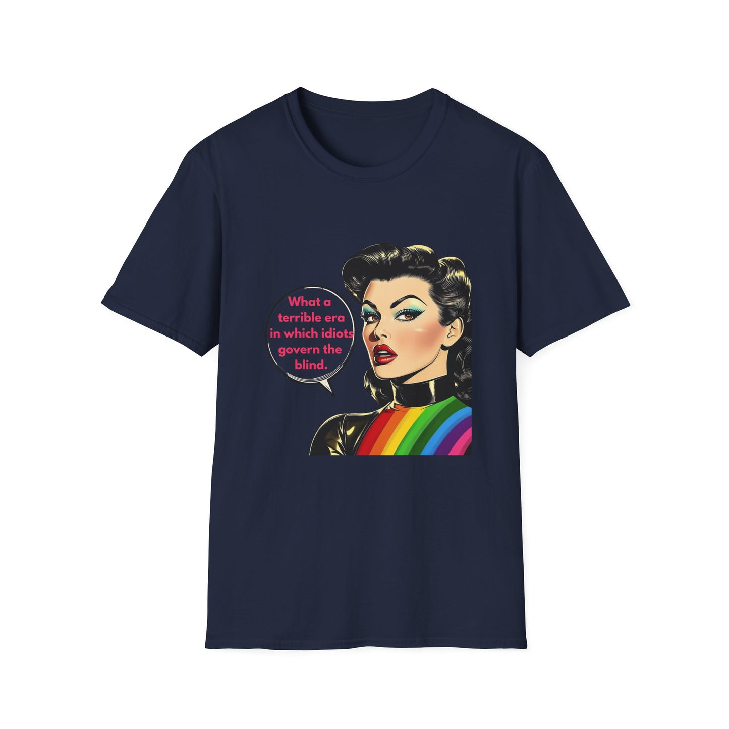 Retro Style Feminist Quote T-Shirt | Vintage Pin-Up Rainbow Pride Tee