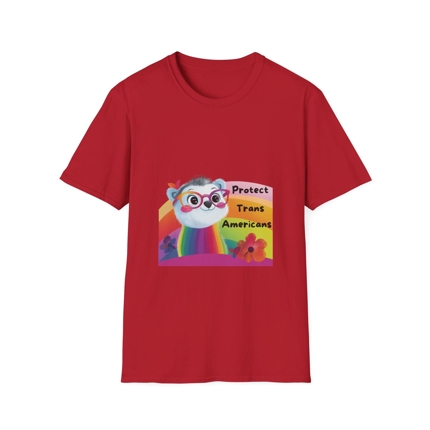 Kawaii Panda Trans Rights T-Shirt | LGBTQ+ Activist Pride Rainbow Tee