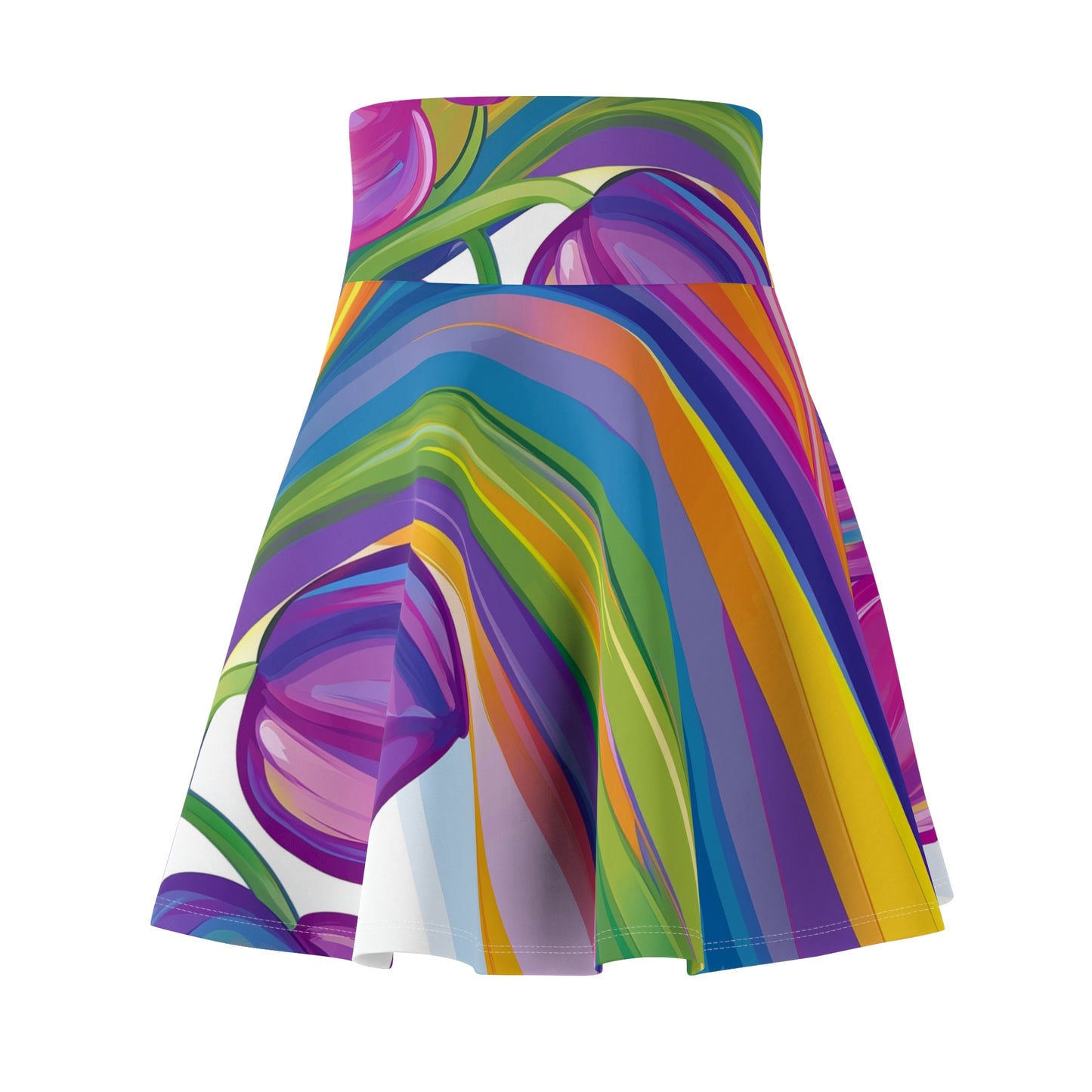 Rainbow Swirl Pride Skater Skirt | Vibrant LGBTQ+ Fashion