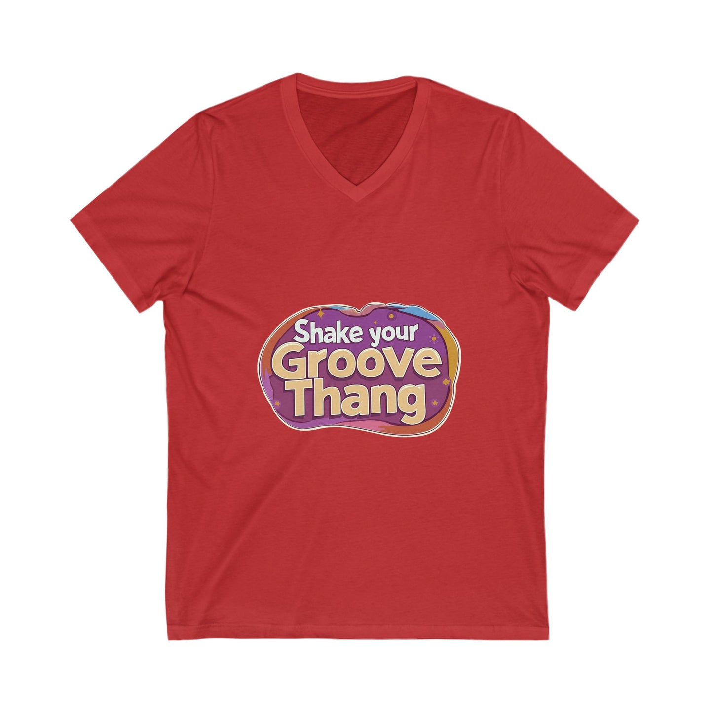 Shake Your Groove Thang V-Neck T-Shirt | Retro Disco Funk Unisex Tee | 70s Party Vibes