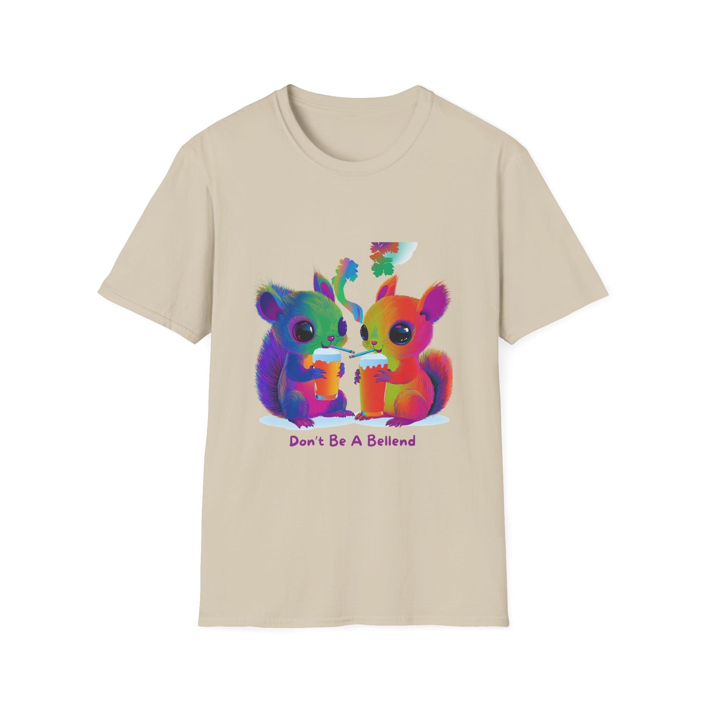 Rainbow Squirrels Don't Be A Bellend T-Shirt | Kawaii Activism