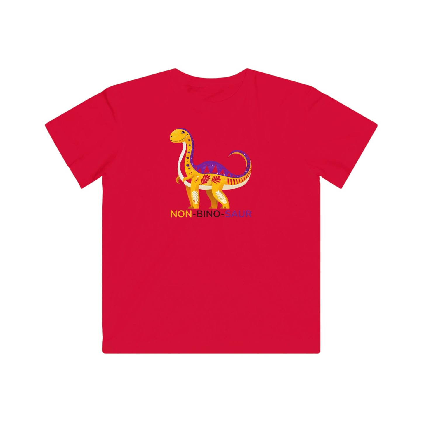 Non-Binary Dinosaur Kids T-Shirt | Gender Inclusive Cute Dino Tee