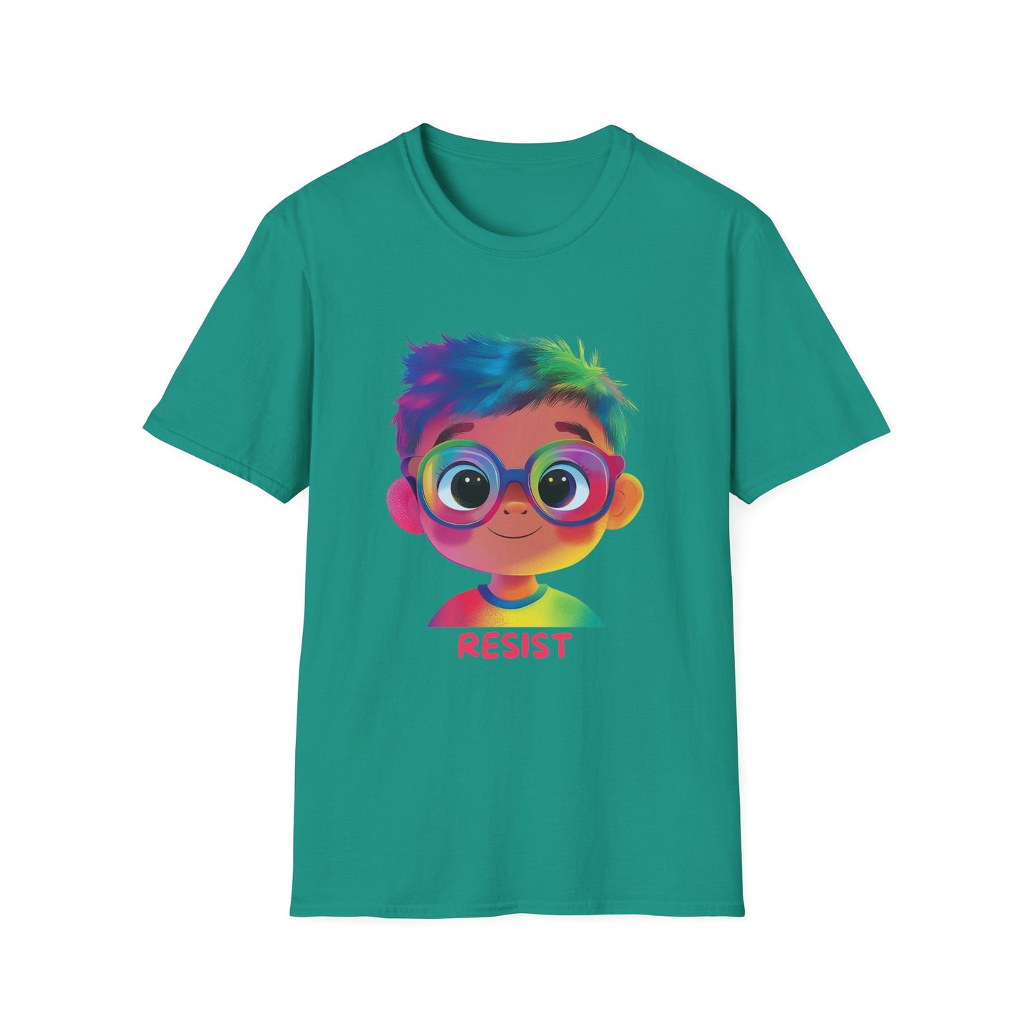 Rainbow Resist Kids T-Shirt | Kawaii Activism Unisex Tee