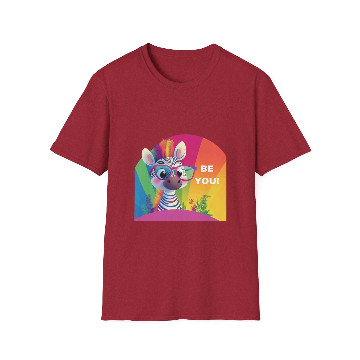 Be You Rainbow Zebra T-Shirt | Cute LGBTQ Pride Unisex Tee