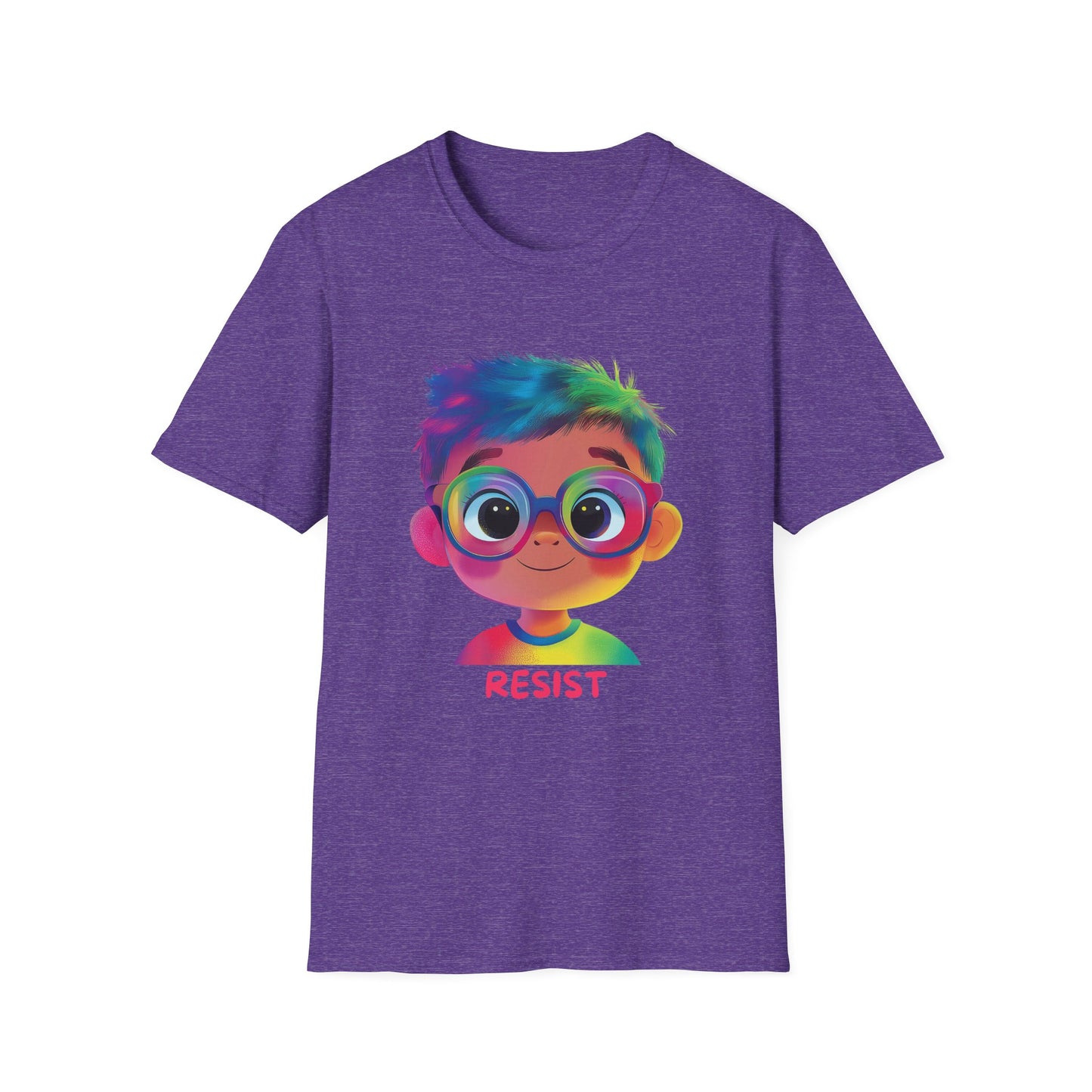Rainbow Resist Kids T-Shirt | Kawaii Activism Unisex Tee